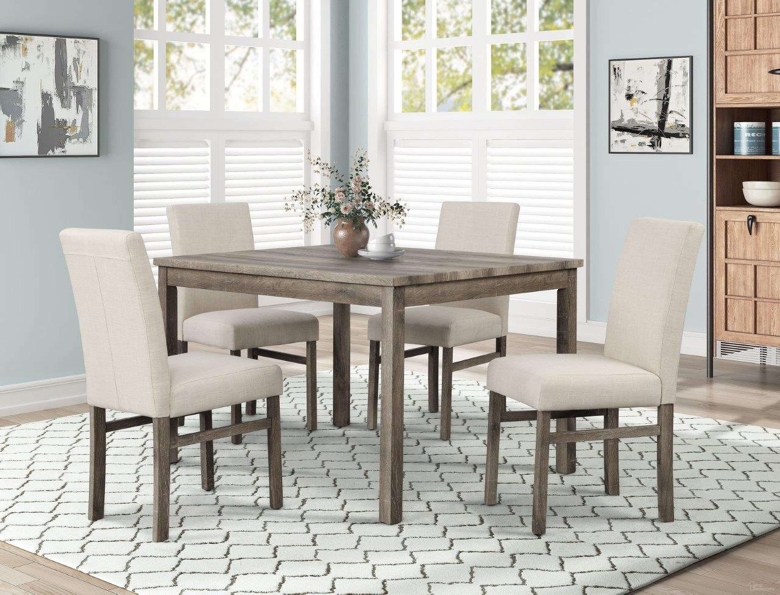 The appearance of Vitaliya 48 Inch Rectangular Wood Dining Set In Black designed by Best Master Furniture in the transitional interior design. This black piece of furniture was selected by 1StopBedrooms from Vitaliya Collection to add a touch of cosiness and style into your home. Sku: CD038GT;CD038GC. Table Base Style: Legs. Material: Wood. Table Top Shape: Rectangular. Size: 36" x 48".