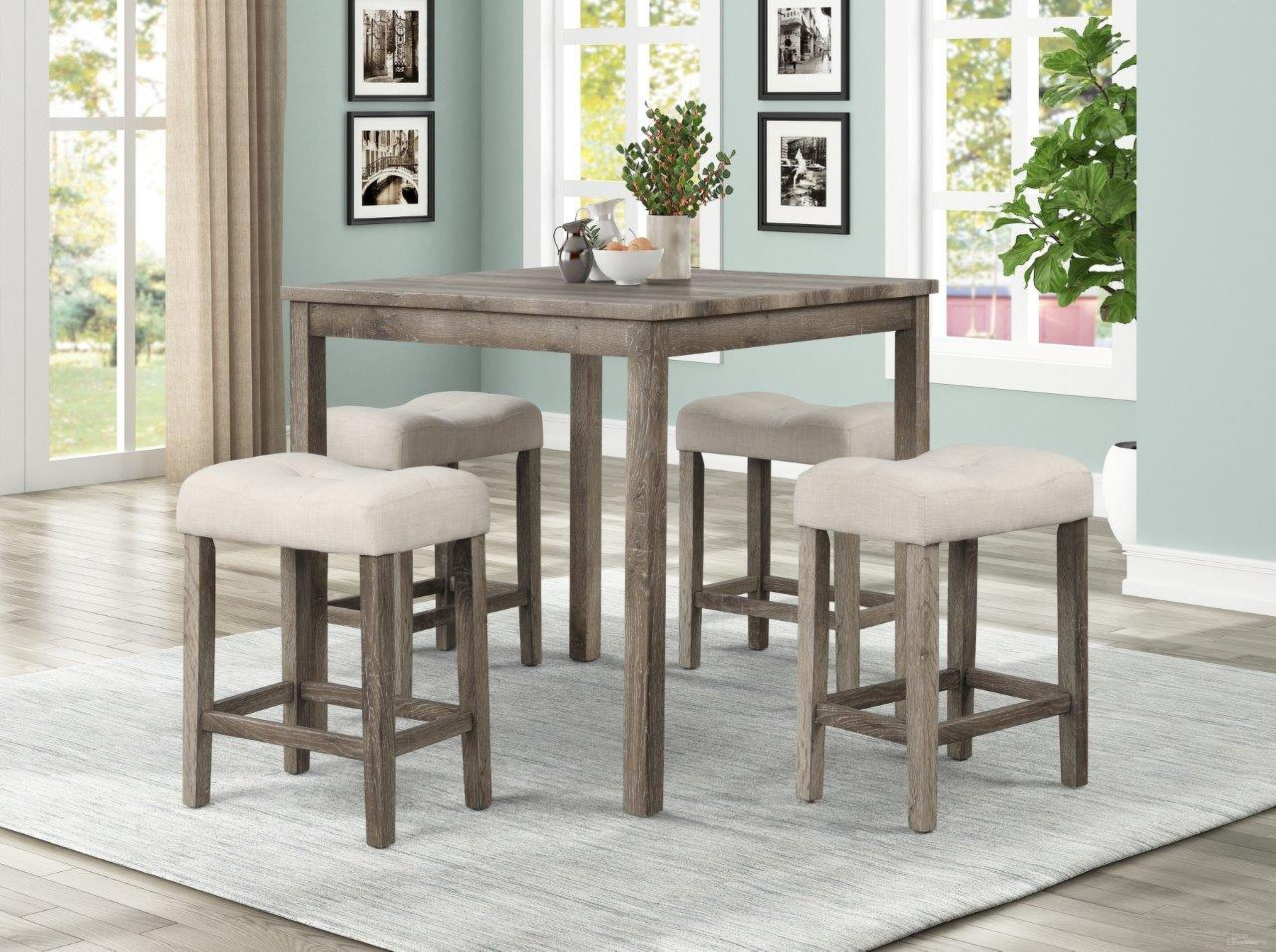 The appearance of Vitaliya Square Wood Counter Height Dining Set In Black designed by Best Master Furniture in the transitional interior design. This black piece of furniture was selected by 1StopBedrooms from Vitaliya Collection to add a touch of cosiness and style into your home. Sku: CD038GTCH;CD038GS. Table Base Style: Legs. Table Top Shape: Square. Material: Wood. Size: 36" x 36".