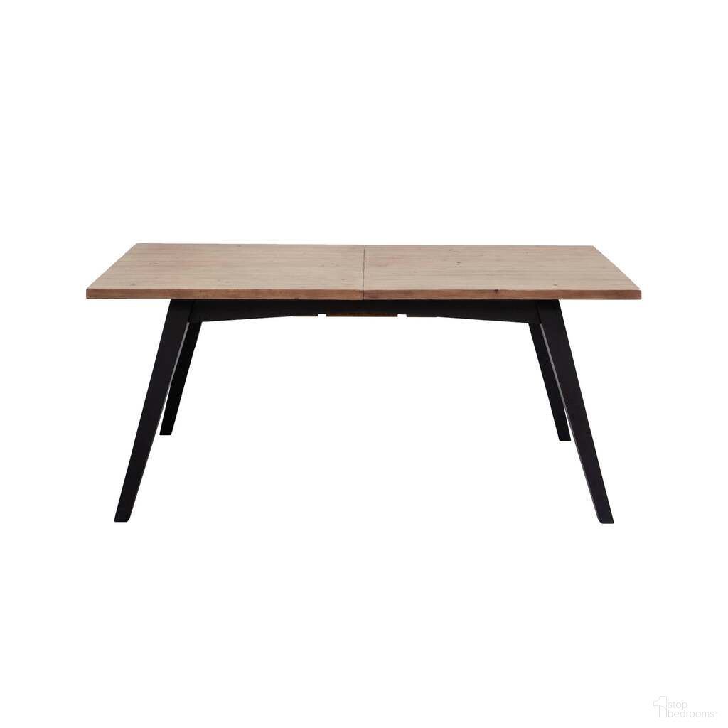 The appearance of Viva Extension Dining Table In Sundried Wheat and Matte Black designed by LH Imports in the industrial interior design. This sundried wheat/matte black piece of furniture  was selected by 1StopBedrooms from Viva Collection to add a touch of cosiness and style into your home. Sku: VAV010. Table Base Style: Legs. Table Top Shape: Rectangular. Material: Reclaimed Wood. Size: 38" x 67".