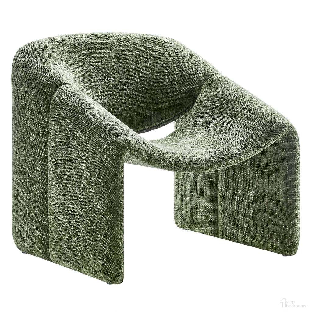 The appearance of Vivi Chenille Upholstered Accent Chair In Basil designed by Modway in the modern / contemporary interior design. This basil piece of furniture was selected by 1StopBedrooms from Vivi Collection to add a touch of cosiness and style into your home. Sku: EEI-6767-BAS. Material: Chenille.