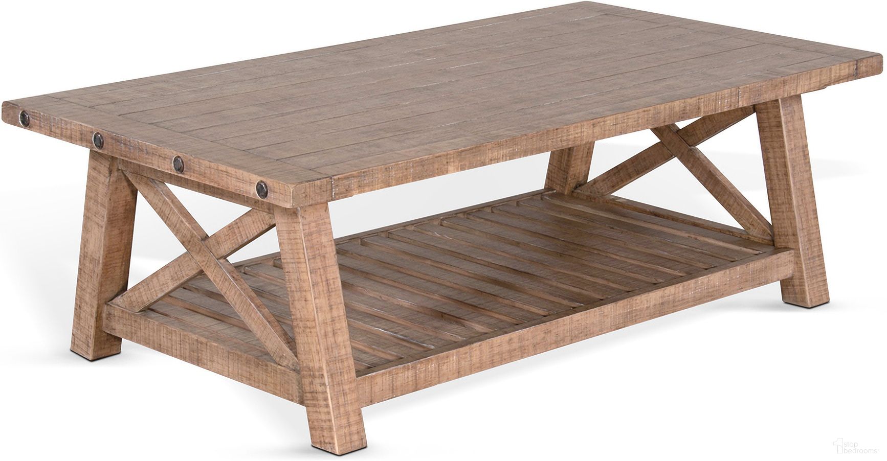 The appearance of Vivian Coffee Table In Light Brown designed by Sunny Designs in the rustic / southwestern interior design. This desert rock piece of furniture was selected by 1StopBedrooms from Vivian Collection to add a touch of cosiness and style into your home. Sku: 3156DR-C. Material: Solid Wood.