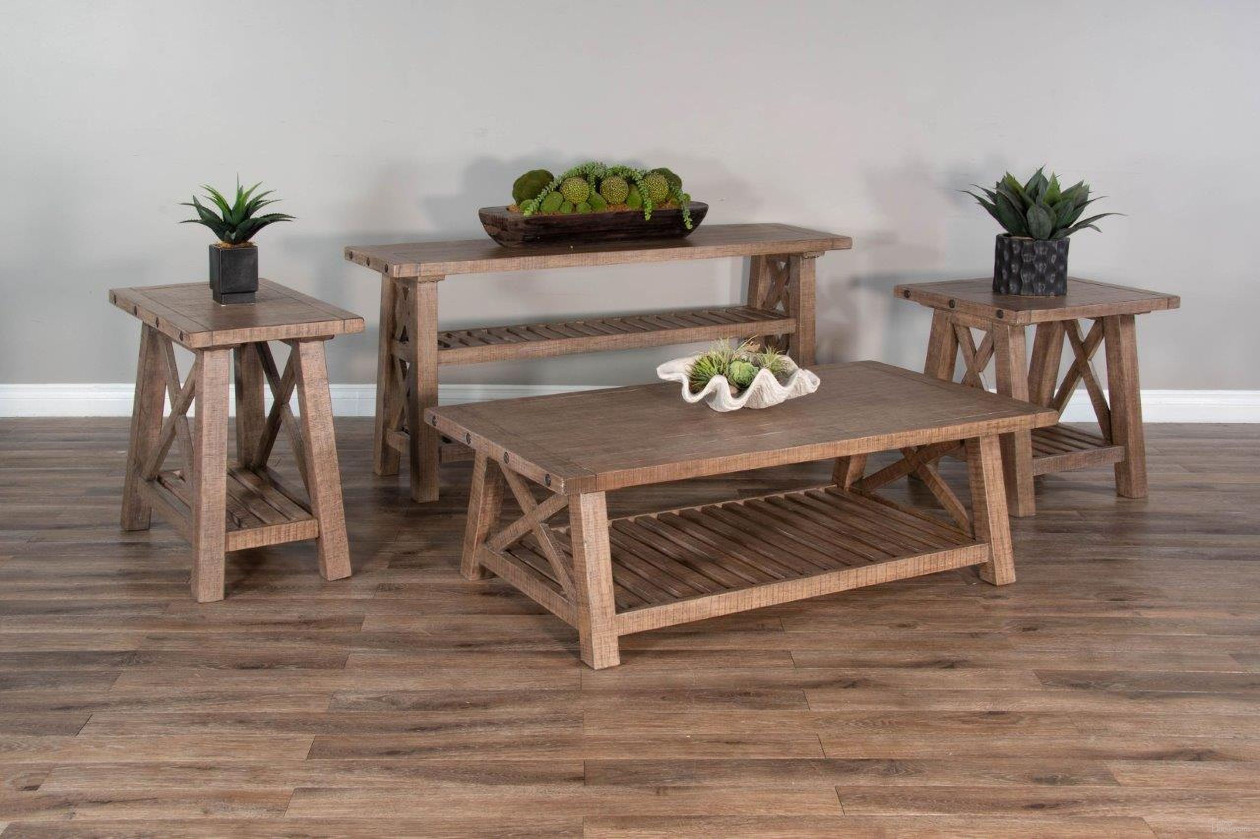 The appearance of Vivian Desert Rock Occasional Table Set designed by Sunny Designs in the rustic / southwestern interior design. This brown piece of furniture was selected by 1StopBedrooms from Vivian Collection to add a touch of cosiness and style into your home. Sku: 3156DR-C;3156DR-E. Material: Wood.