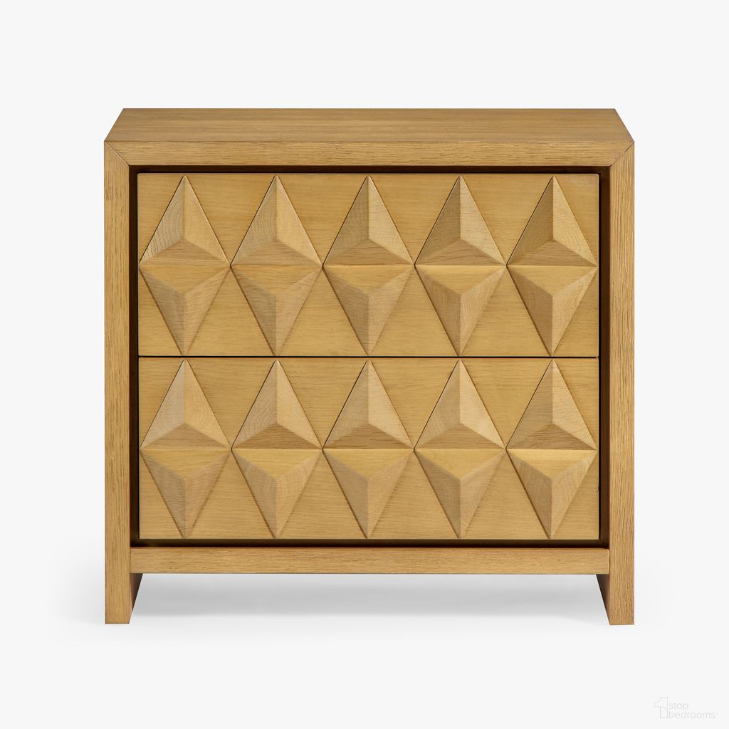 The appearance of Vivian Nightstand In Light Oak designed by Co. House Designs in the coastal interior design. This light oak piece of furniture was selected by 1StopBedrooms from Vivian Collection to add a touch of cosiness and style into your home. Sku: CH-1002627. Material: Solid Oak.