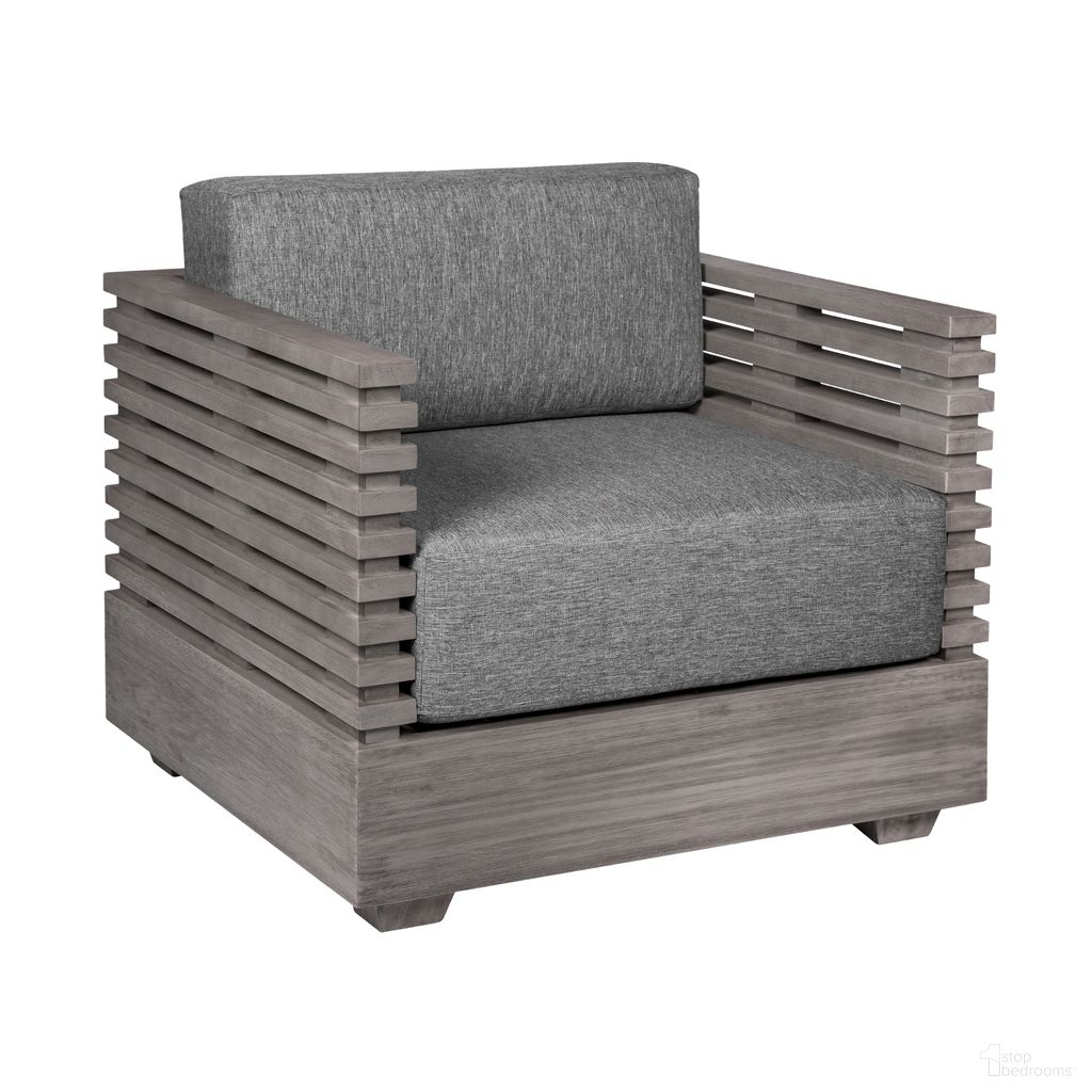 The appearance of Vivid Outdoor Patio Chair In Gray designed by Armen Living in the modern / contemporary interior design. This gray piece of furniture was selected by 1StopBedrooms from Vivid Collection to add a touch of cosiness and style into your home. Sku: LCVICHEUCGRY. Material: Eucalyptus.