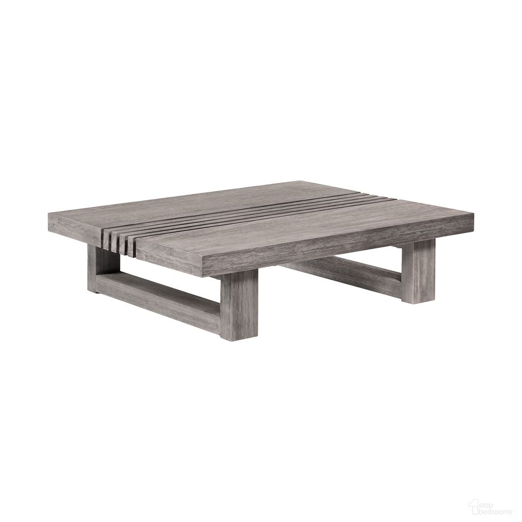 The appearance of Vivid Outdoor Patio Coffee Table In Gray Eucalyptus designed by Armen Living in the modern / contemporary interior design. This gray eucalyptus piece of furniture was selected by 1StopBedrooms from Vivid Collection to add a touch of cosiness and style into your home. Sku: LCVICOGRYEUC. Material: Eucalyptus.