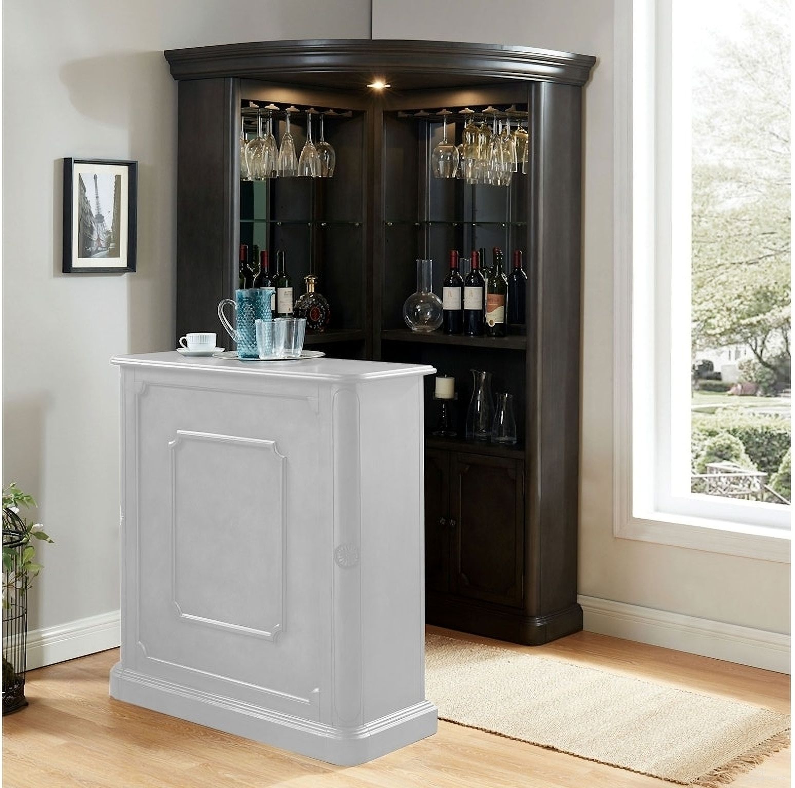 Voltaire Curio Cabinet In Gray
