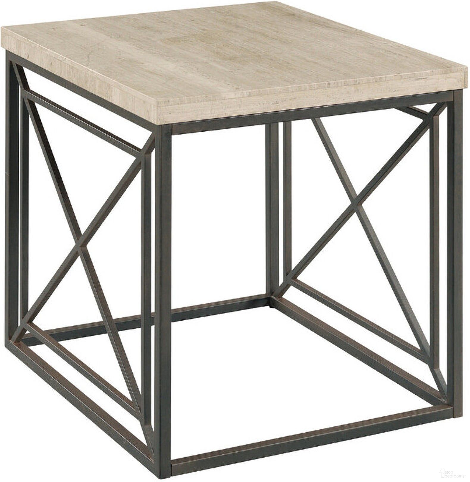 The appearance of Vonne Rectangular End Table designed by Hammary in the modern / contemporary interior design. This metal piece of furniture  was selected by 1StopBedrooms from Vonne Collection to add a touch of cosiness and style into your home. Sku: 072-915. Material: Metal.