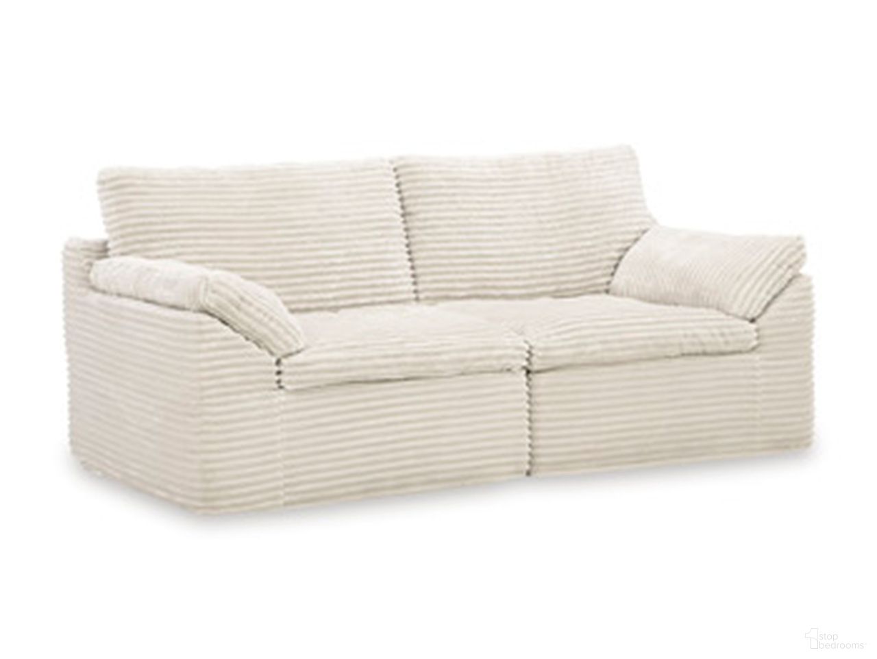 The appearance of Vough LAF AND RAF Corner Chair Set of 2 In Ivory designed by Signature Design by Ashley in the modern / contemporary interior design. This ivory piece of furniture  was selected by 1StopBedrooms from Vough Collection to add a touch of cosiness and style into your home. Sku: NC8430451. Material: Fabric.