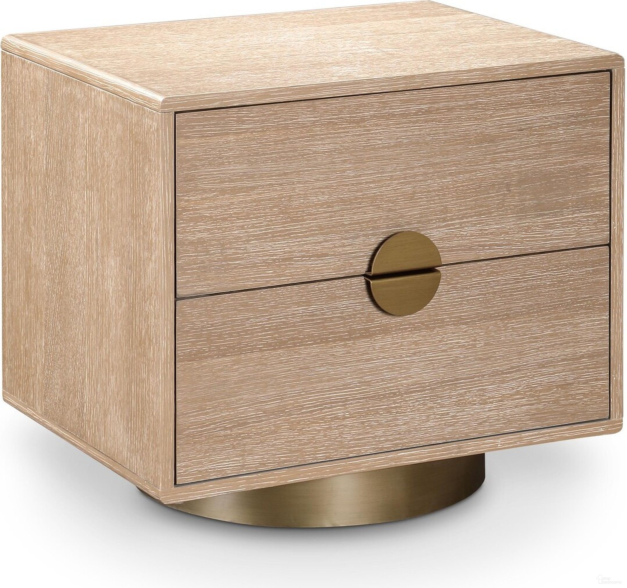 The appearance of Wade Nightstand In Natural designed by Meridian in the modern / contemporary interior design. This natural piece of furniture  was selected by 1StopBedrooms from Wade Collection to add a touch of cosiness and style into your home. Sku: 852Natural-NS. Material: MDF.