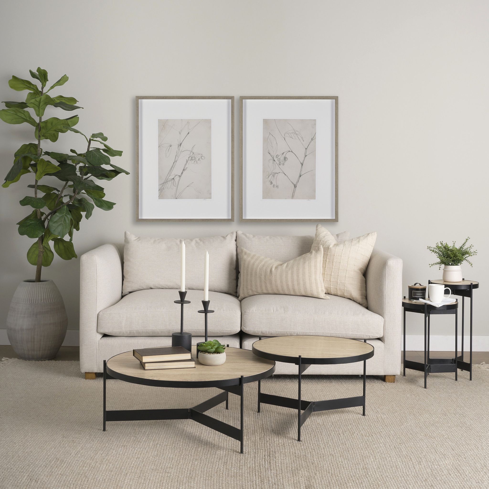 The appearance of Wade Travertine Marble And Metal Occasional Table Set In Black and Beige designed by Mercana in the industrial interior design. This black and beige piece of furniture  was selected by 1StopBedrooms from Wade Collection to add a touch of cosiness and style into your home. Sku: 71042-AB;71043-AB. Material: Metal.