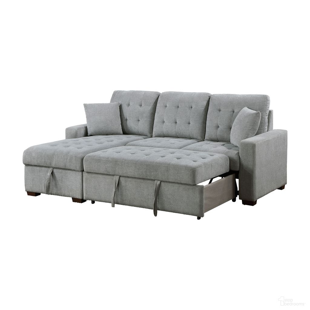 The appearance of Waitsfield 2-Piece Sectional with Left Chaise, Pull-out Bed and Hidden Storage In Gray designed by Homelegance in the modern / contemporary interior design. This gray piece of furniture  was selected by 1StopBedrooms from Waitsfield Collection to add a touch of cosiness and style into your home. Sku: 9816GY-RL;9816GY-LC. Material: Textured. Layout: Sofa & Chaise.