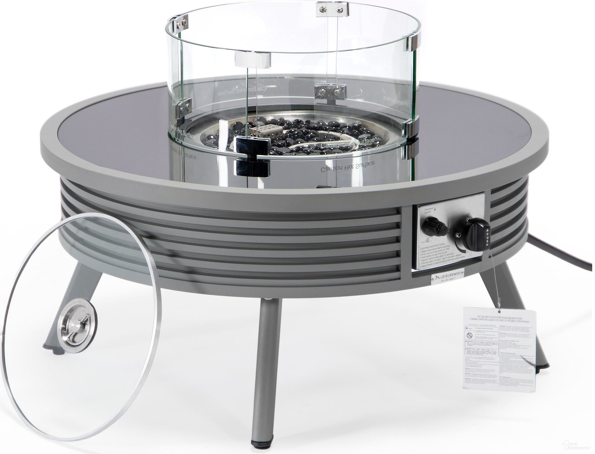 The appearance of Walbrooke Outdoor Patio Round Slats Design Fire Pit Side Table In Grey designed by LeisureMod in the modern / contemporary interior design. This grey piece of furniture was selected by 1StopBedrooms from Walbrooke Collection to add a touch of cosiness and style into your home. Sku: WGRS-29-GL. Material: Aluminum.