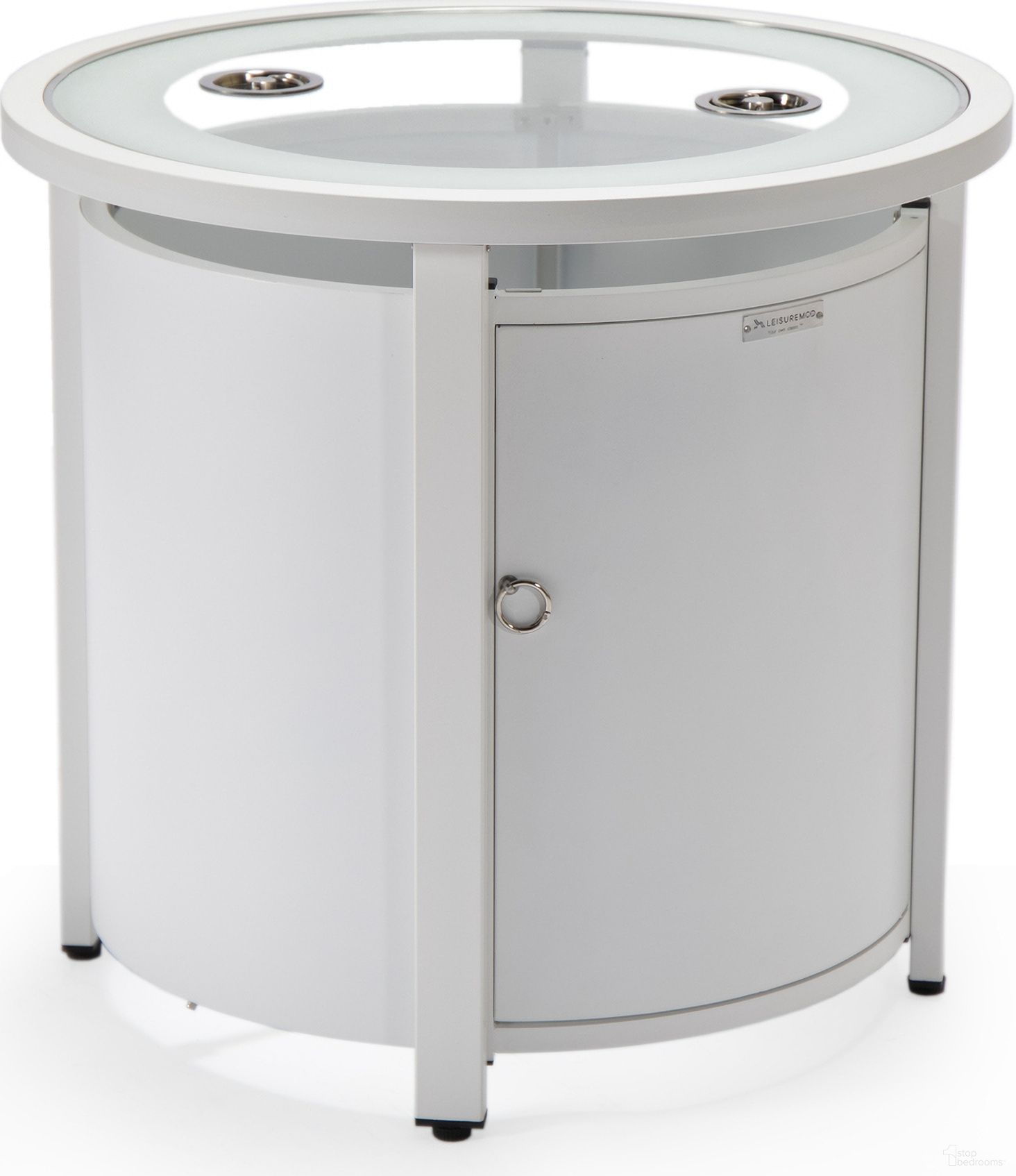 Walbrooke Patio Round Tank Holder In White