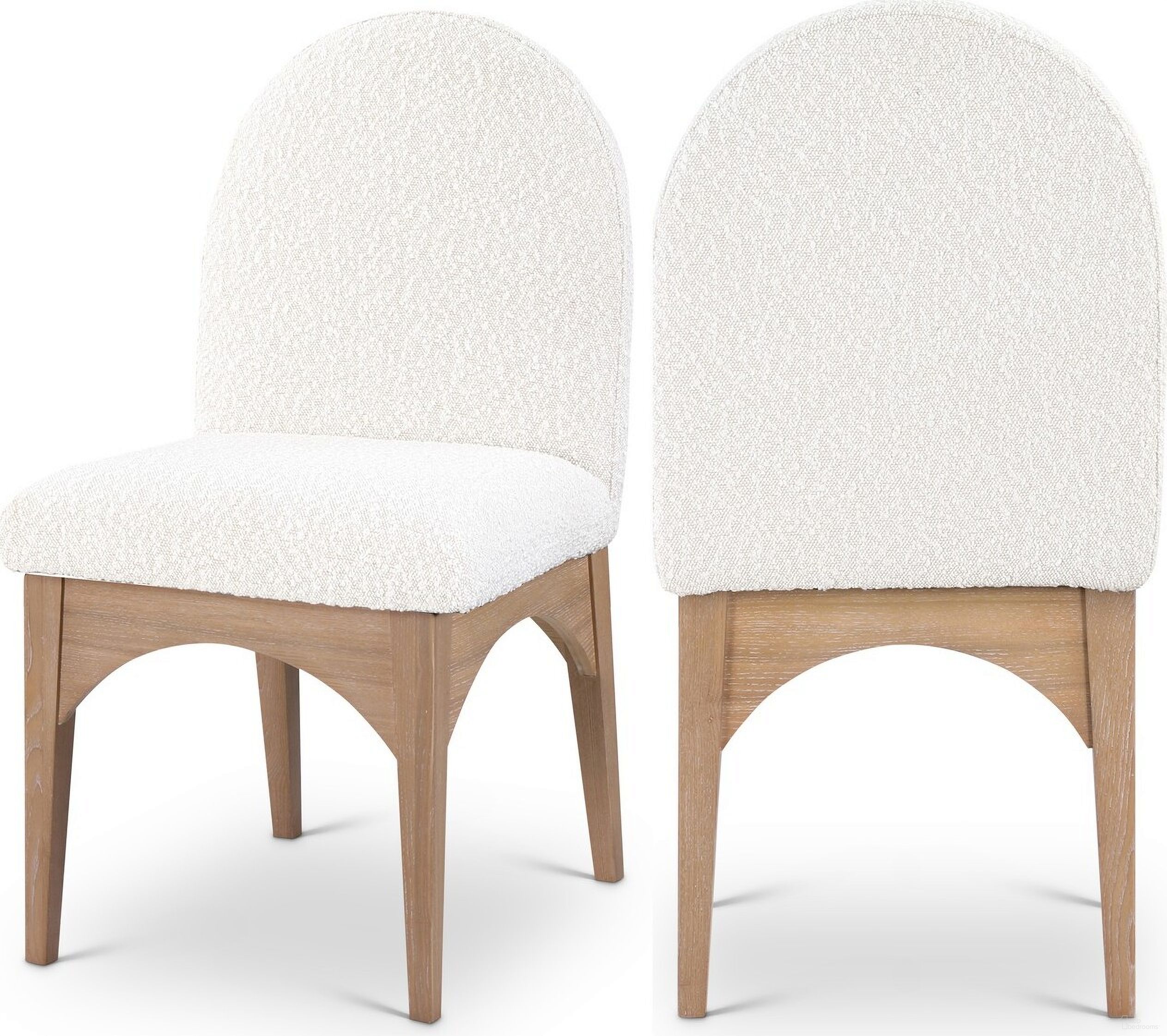 The appearance of Waldorf Boucle Fabric Dining Chair In Cream designed by Meridian in the modern / contemporary interior design. This cream piece of furniture was selected by 1StopBedrooms from Waldorf Collection to add a touch of cosiness and style into your home. Sku: 380Cream-SC. Material: Wood. Chair Type: Side Chair.