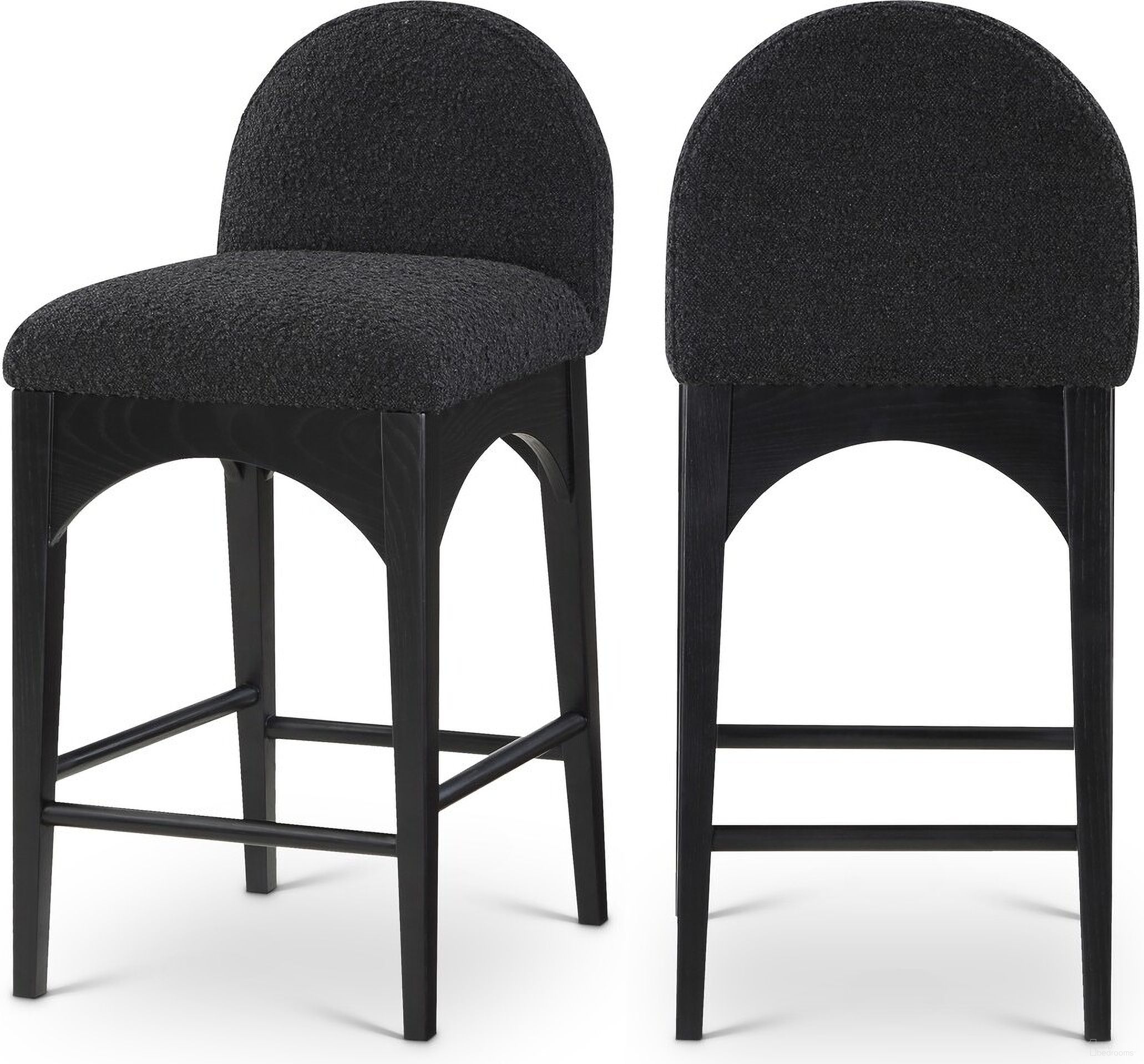 The appearance of Waldorf Boucle Fabric Stool In Black designed by Meridian in the modern / contemporary interior design. This black piece of furniture was selected by 1StopBedrooms from Waldorf Collection to add a touch of cosiness and style into your home. Sku: 395Black-C. Material: Wood.