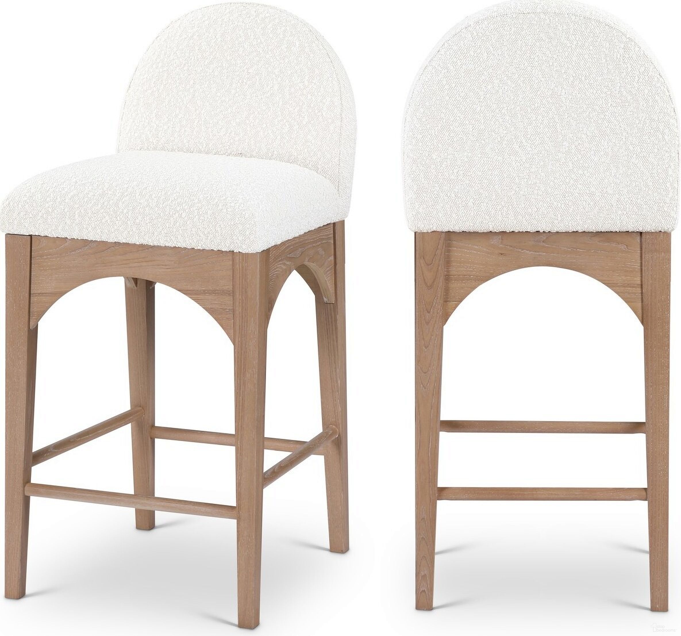 The appearance of Waldorf Boucle Fabric Stool In Cream designed by Meridian in the modern / contemporary interior design. This cream piece of furniture was selected by 1StopBedrooms from Waldorf Collection to add a touch of cosiness and style into your home. Sku: 394Cream-C. Material: Wood.