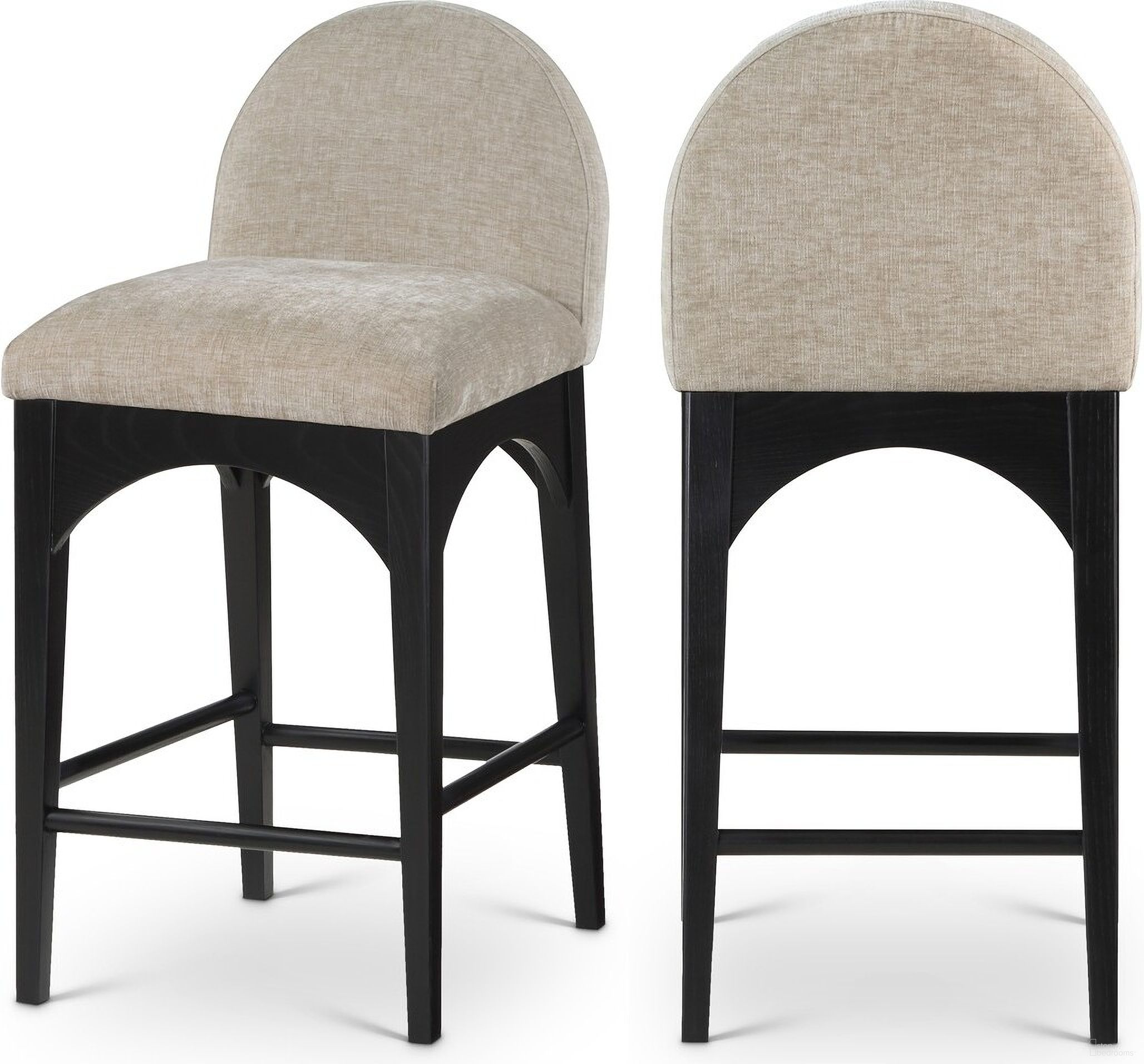 The appearance of Waldorf Chenille Fabric Stool In Beige/Black designed by Meridian in the modern / contemporary interior design. This beige piece of furniture was selected by 1StopBedrooms from Waldorf Collection to add a touch of cosiness and style into your home. Sku: 392Beige-C. Material: Wood.