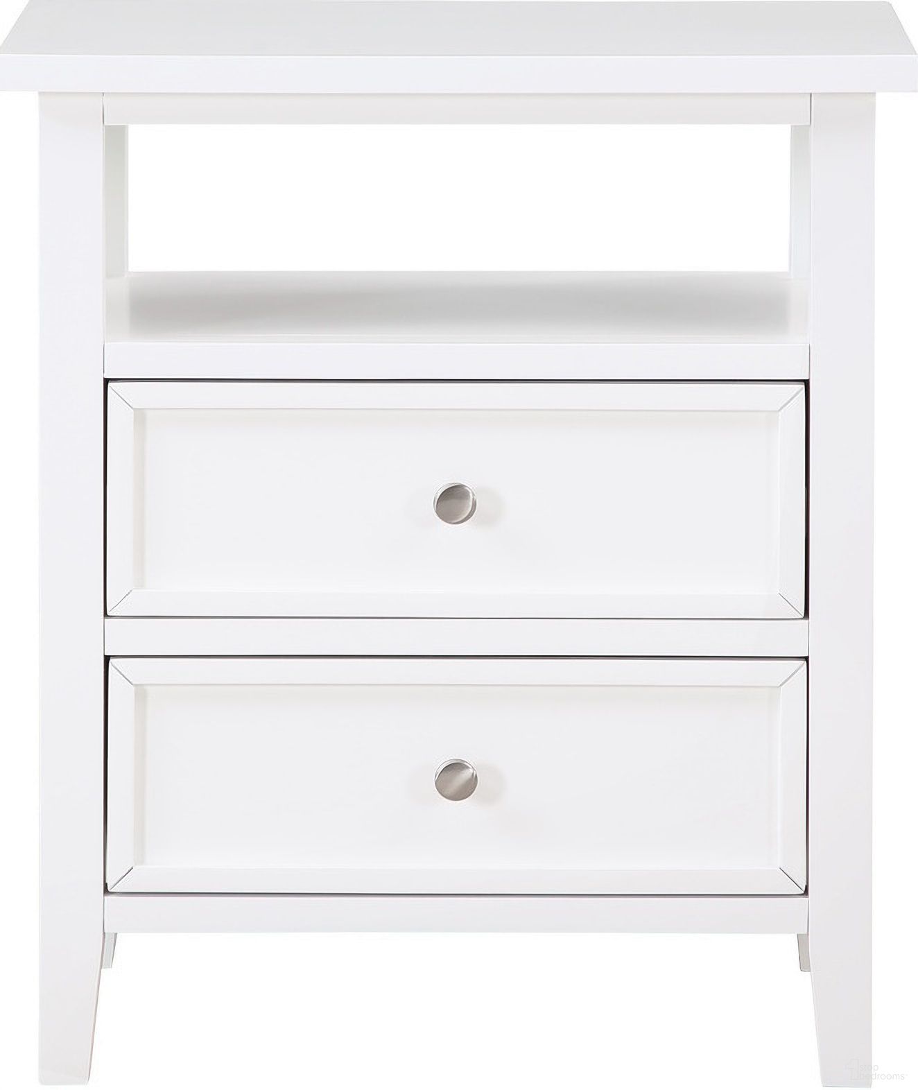 Walker 2 Drawer Nightstand In White