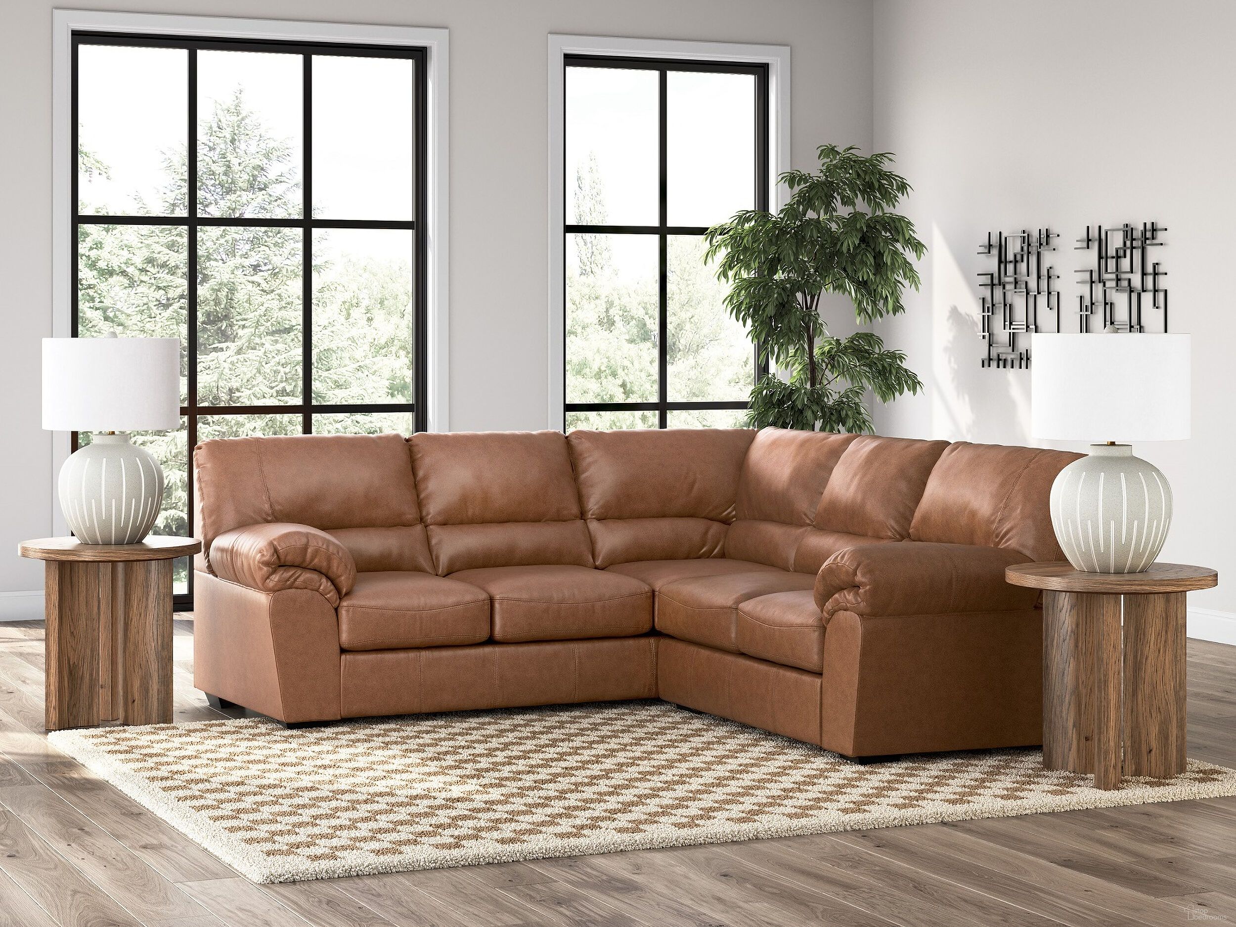 Walker Point RAF 2-Piece Sectional In Caramel