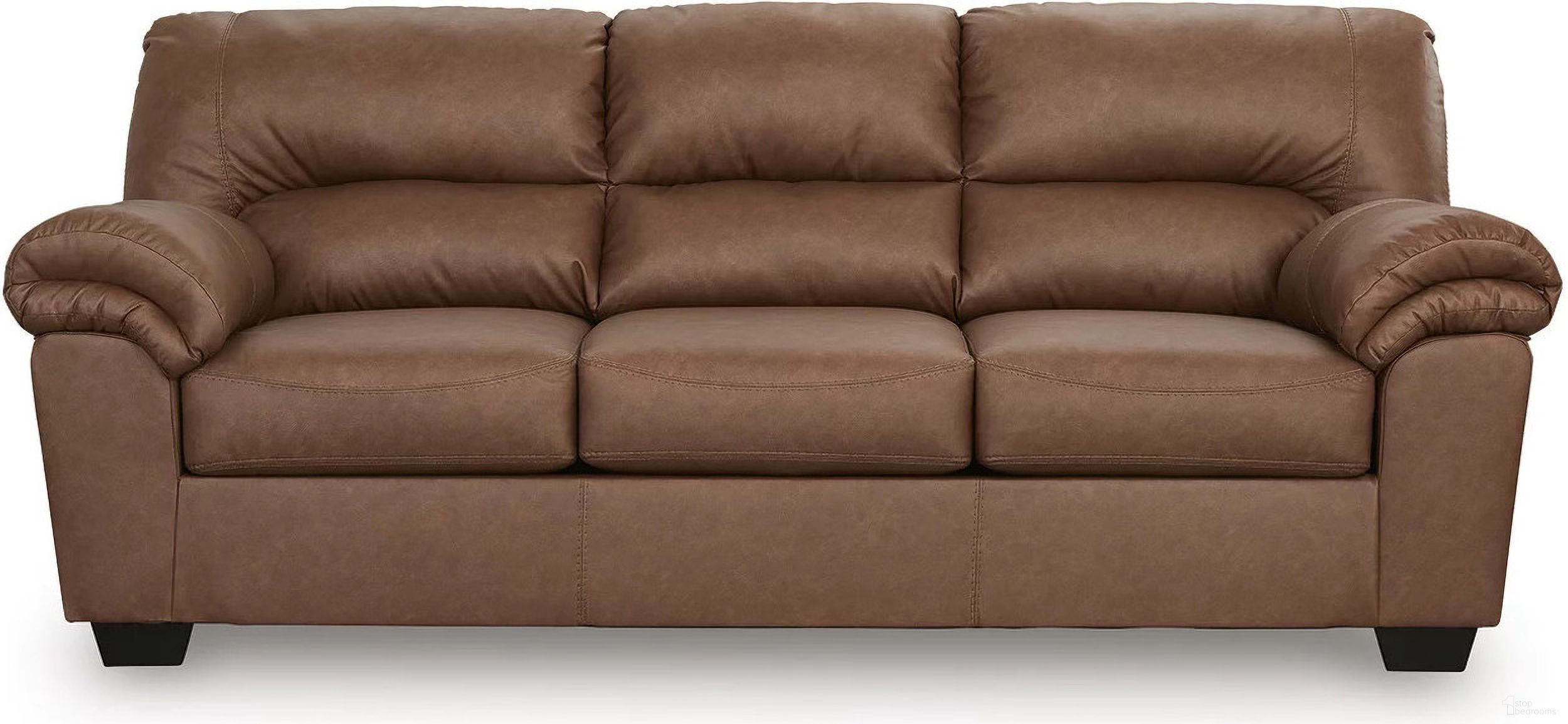 The appearance of Walker Point Sofa In Caramel designed by Signature Design by Ashley in the modern / contemporary interior design. This caramel piece of furniture was selected by 1StopBedrooms from Walker Point Collection to add a touch of cosiness and style into your home. Sku: NC2770438. Material: Faux Leather.