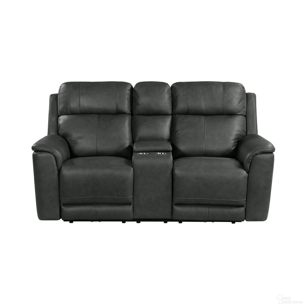Walker Power Loveseat with Console In Aline Anthracite