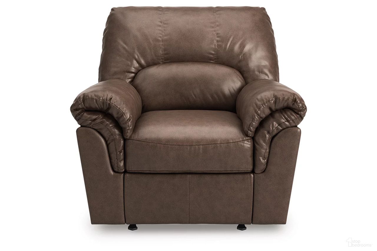 The appearance of Walker Point Recliner In Umber designed by Signature Design by Ashley in the modern / contemporary interior design. This umber piece of furniture was selected by 1StopBedrooms from Walker Point Collection to add a touch of cosiness and style into your home. Sku: NC2770525. Material: Faux Leather.