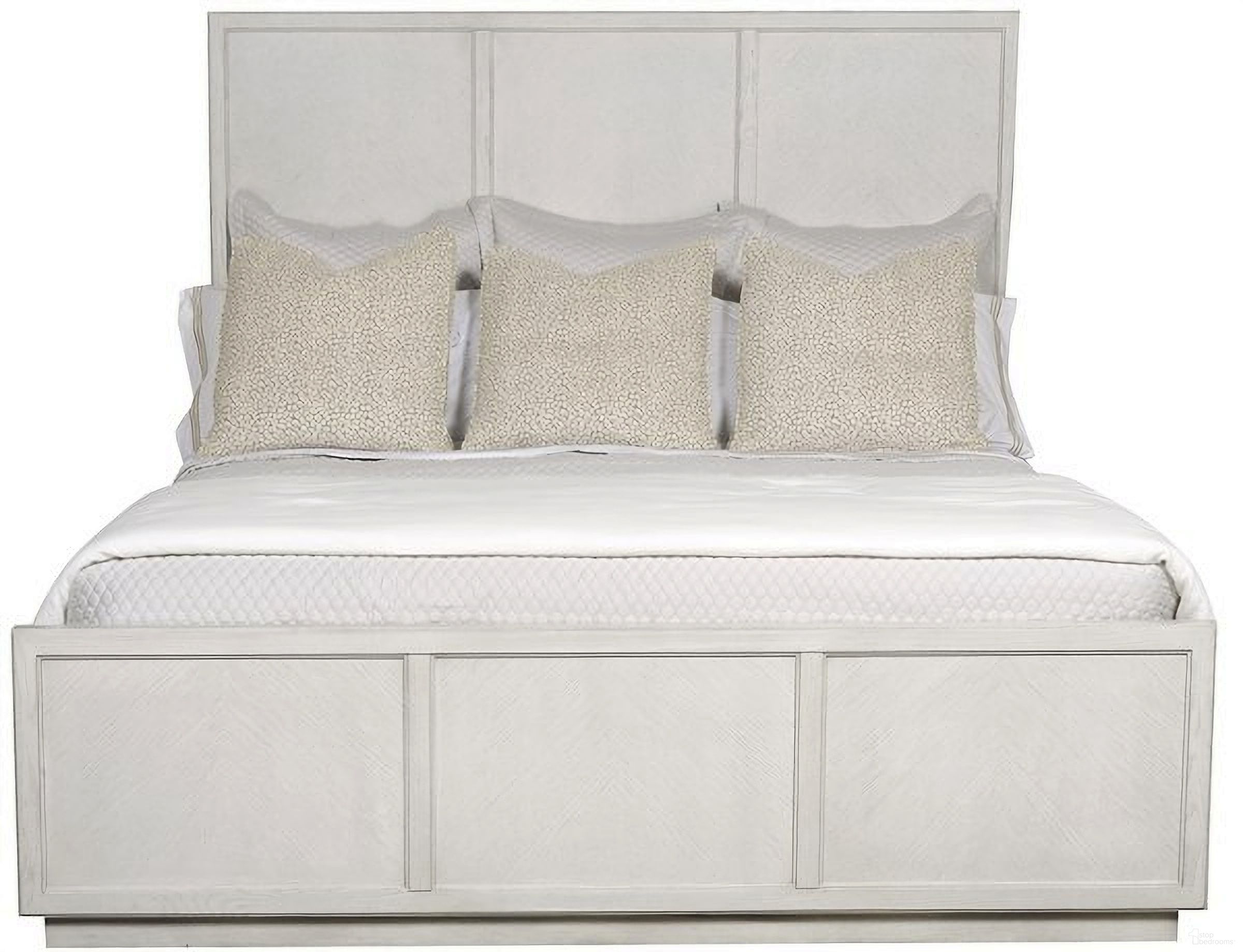 The appearance of Walt King Bed In White designed by Vanguard Furniture in the transitional interior design. This white piece of furniture  was selected by 1StopBedrooms from Walt Collection to add a touch of cosiness and style into your home. Sku: P774K-CB. Bed Size: King. Material: Wood Veneer.