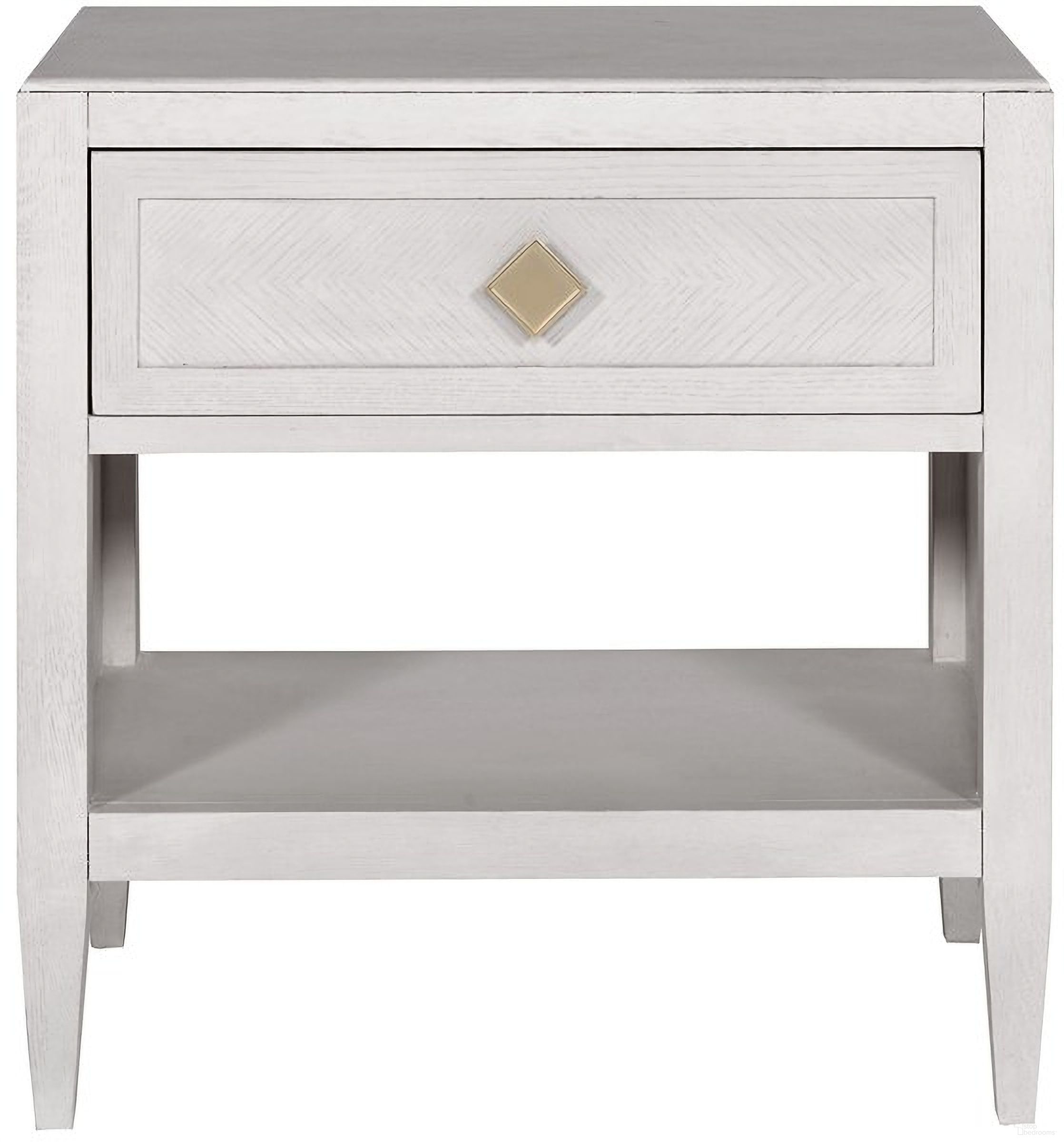 The appearance of Walt Nightstand In White designed by Vanguard Furniture in the transitional interior design. This white piece of furniture was selected by 1StopBedrooms from Walt Collection to add a touch of cosiness and style into your home. Sku: P774L-CB. Material: Wood.