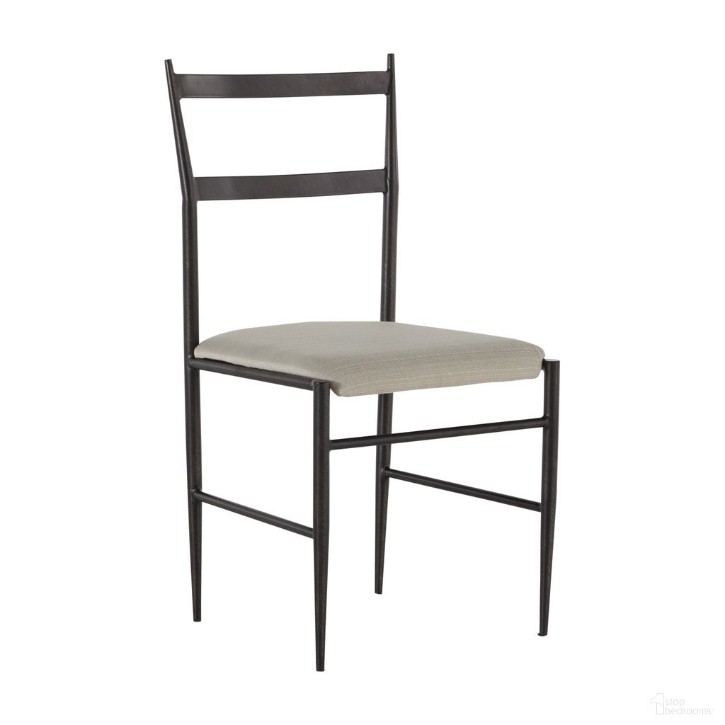 The appearance of Ward Dining Chair Set of 2 In Brushed Black and Soft Linen designed by Gabby in the transitional interior design. This brushed black/soft linen piece of furniture was selected by 1StopBedrooms from Ward Collection to add a touch of cosiness and style into your home. Sku: SCH-240510. Material: Iron. Chair Type: Side Chair.