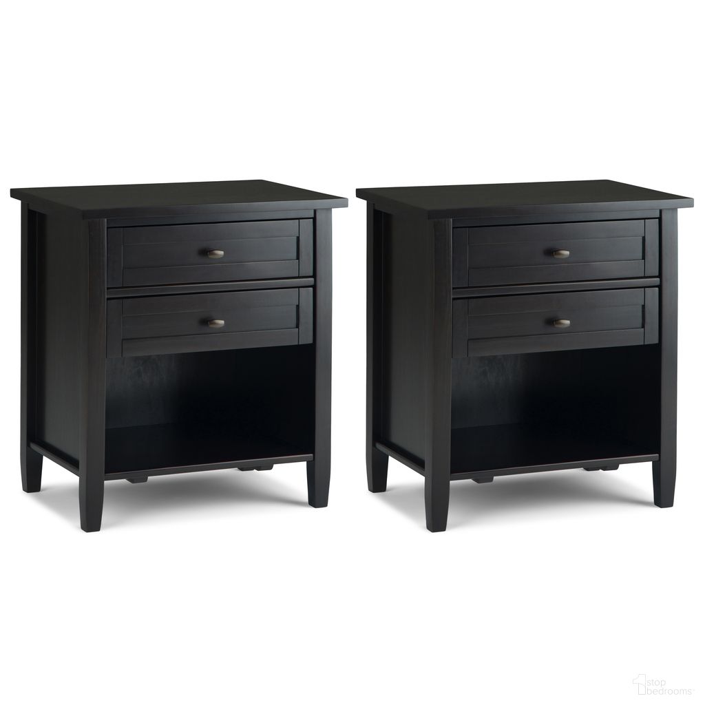 The appearance of Warm Shaker 24 Inch Solid Wood Night Stand Set of 2 In Hickory Brown designed by Simpli Home in the modern / contemporary interior design. This hickory brown piece of furniture was selected by 1StopBedrooms from Warm Shaker Collection to add a touch of cosiness and style into your home. Sku: WSS224NS001BR. Material: Pine.