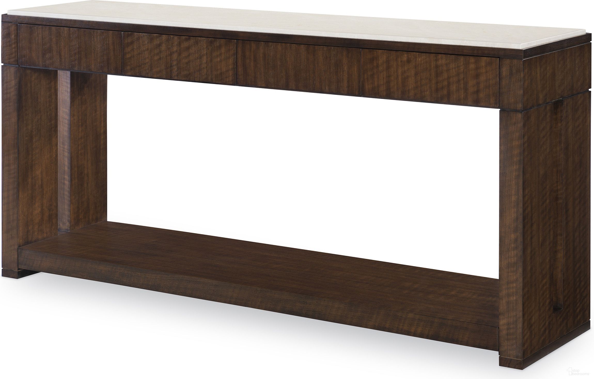 The appearance of Warner Console Table With Stone Top In Stone designed by Century Furniture in the interior design. This stone piece of furniture was selected by 1StopBedrooms from Citation Collection to add a touch of cosiness and style into your home. Sku: B10-721M-T;B1H-721B. Material: Walnut Veneer.