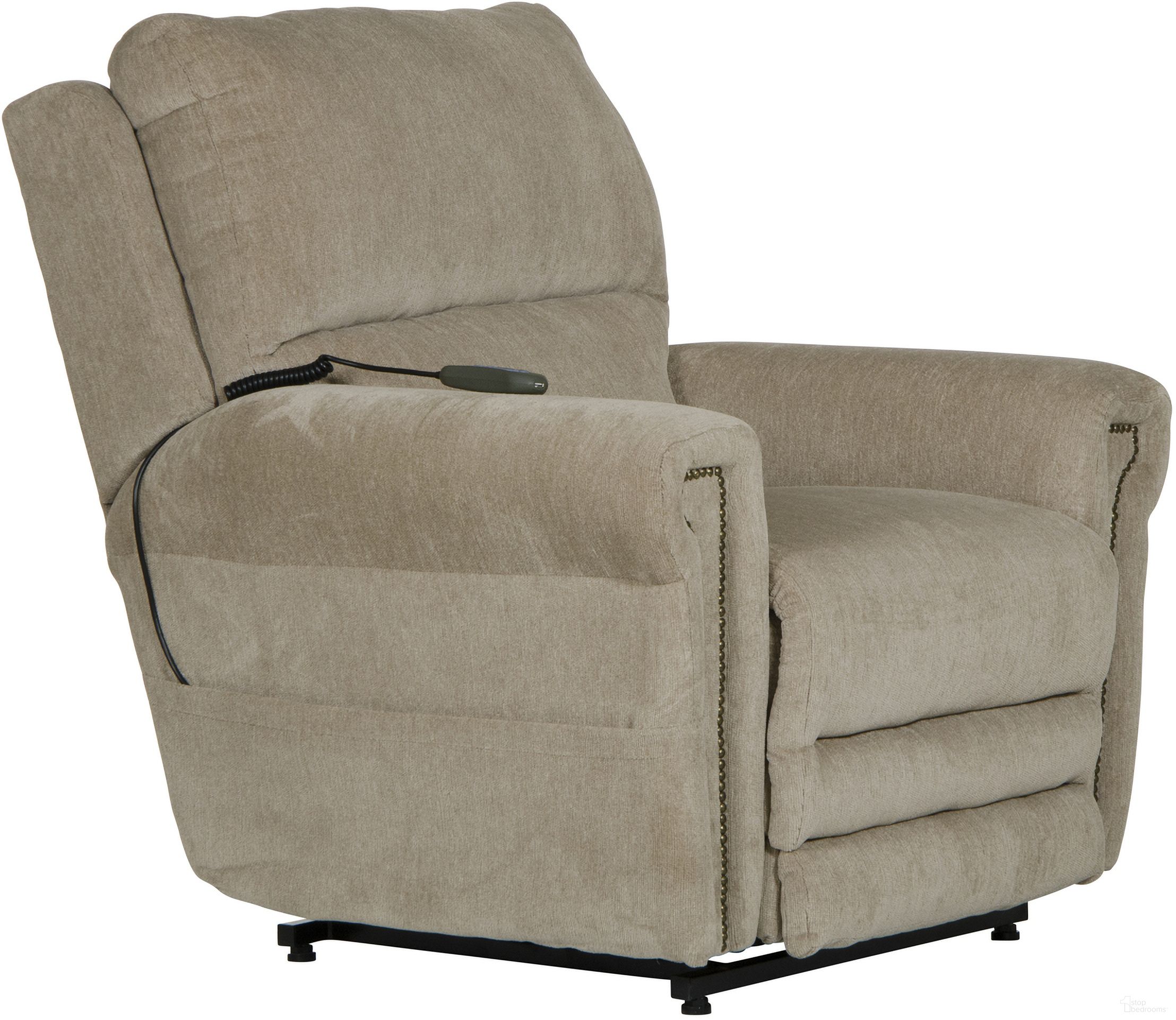 The appearance of Warner Putty Power Reclining Lift Chair With Power Headrest and Power Lumbar designed by Catnapper in the modern / contemporary interior design. This cream piece of furniture was selected by 1StopBedrooms from Warner Collection to add a touch of cosiness and style into your home. Sku: 764862172416. Material: Fabric.
