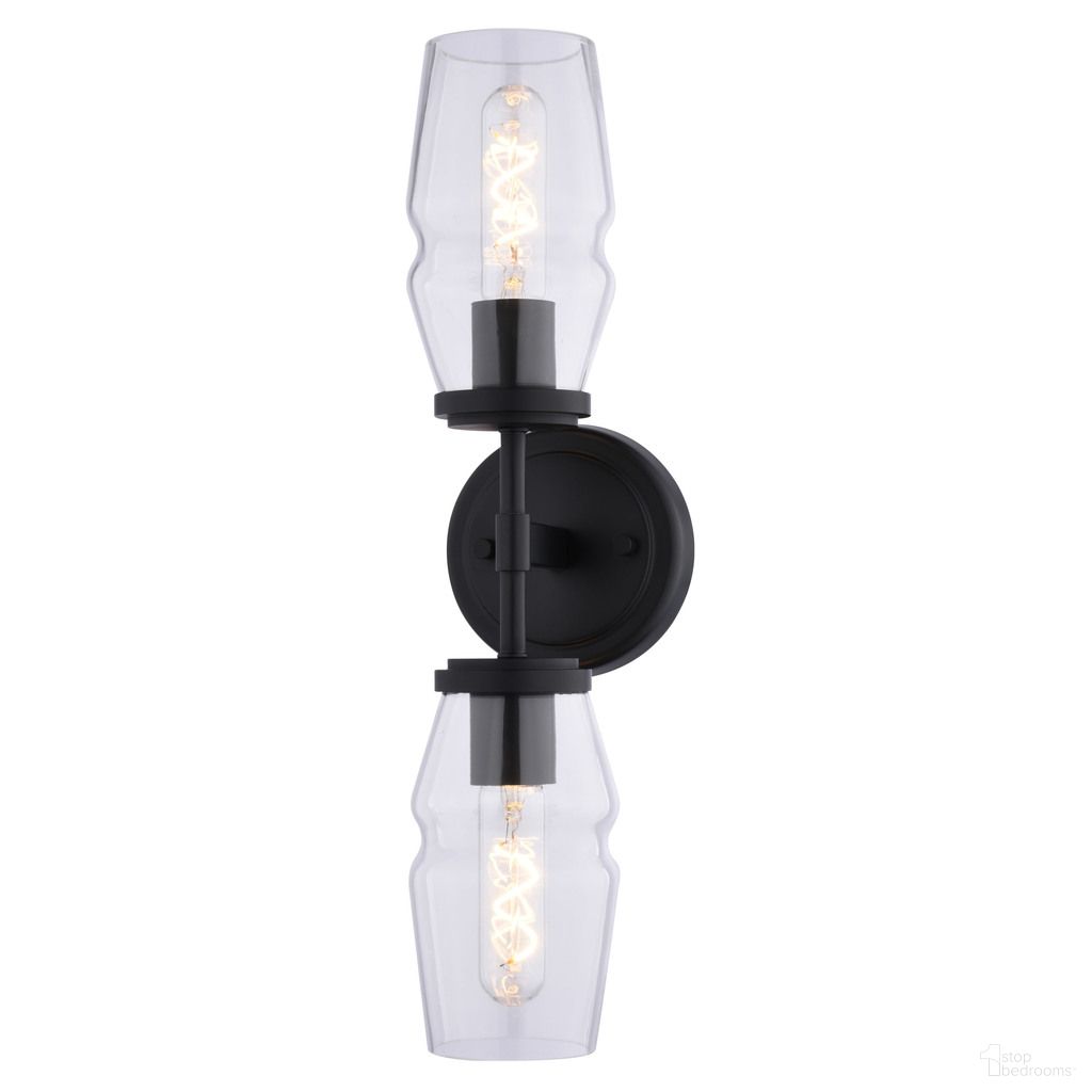 Warren 18.5 Inch 2 Light Wall Light In Matte Black