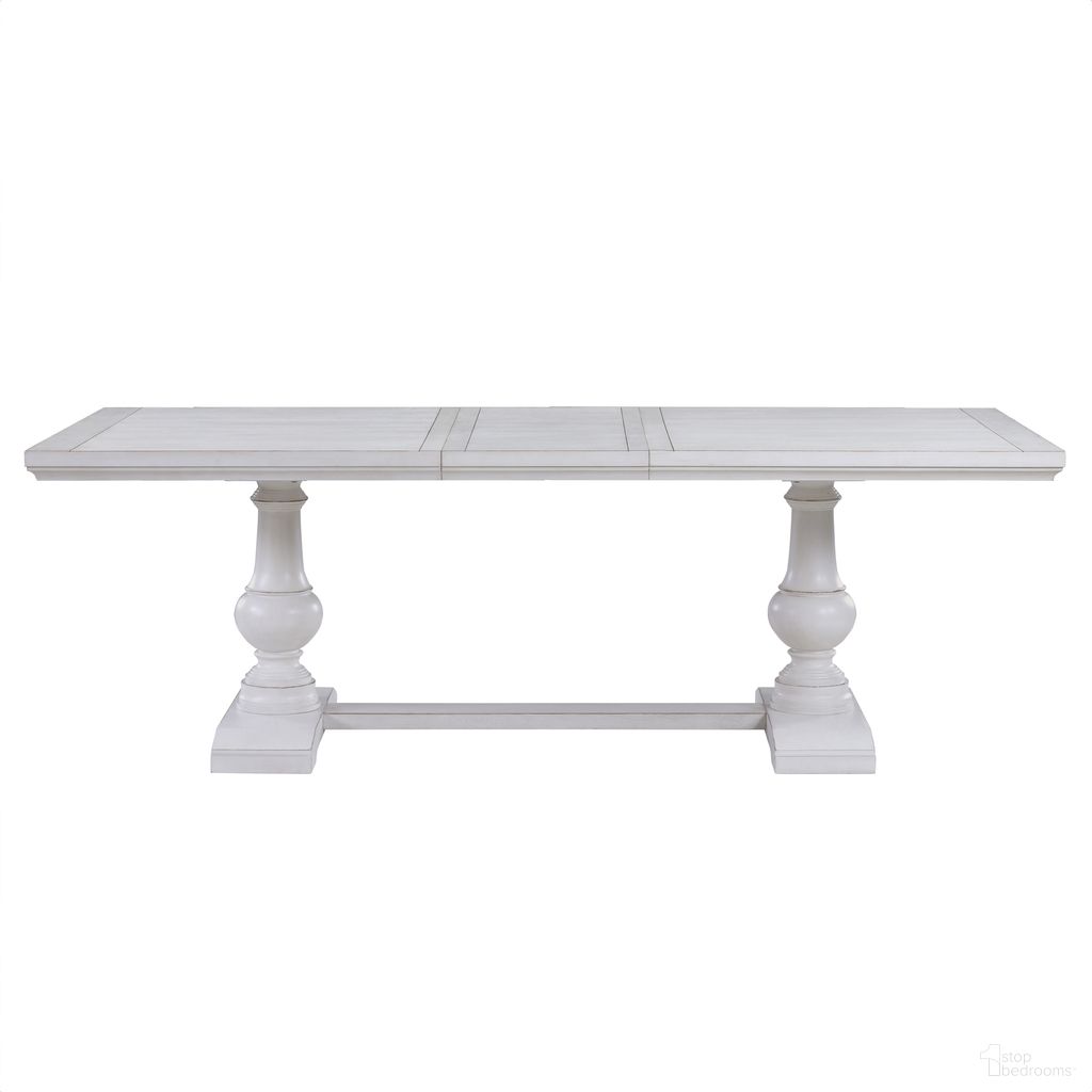 Warren 72-90 Inch Rec Table with 18 Inch Leaf In White