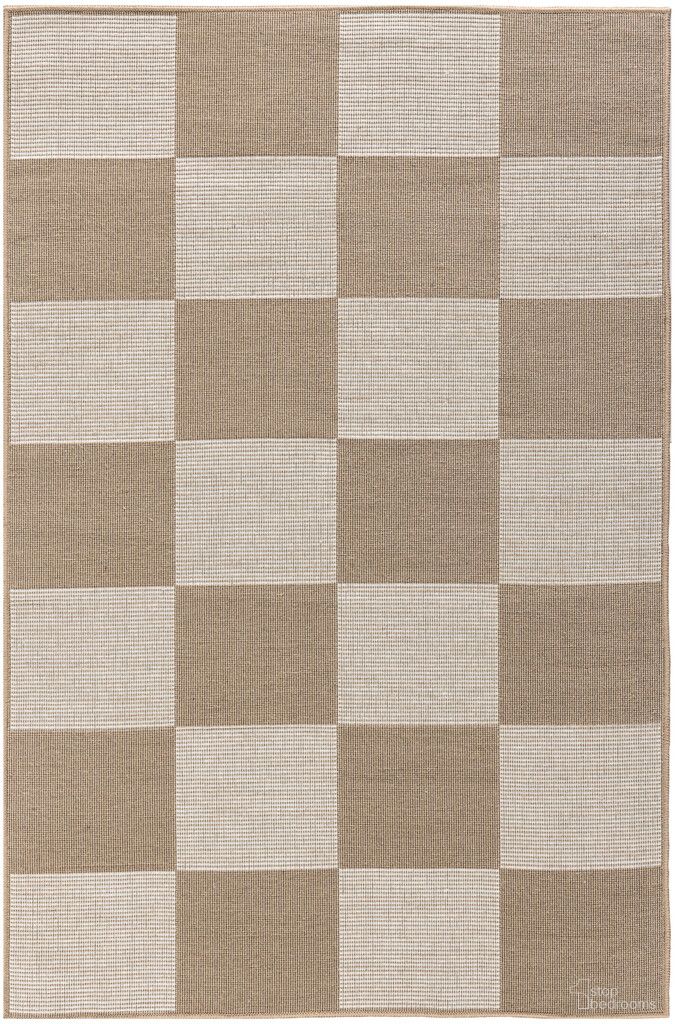 Washable Modern Jute 3'11" x 5'11" Modern Indoor Rug In Natural and Ivory