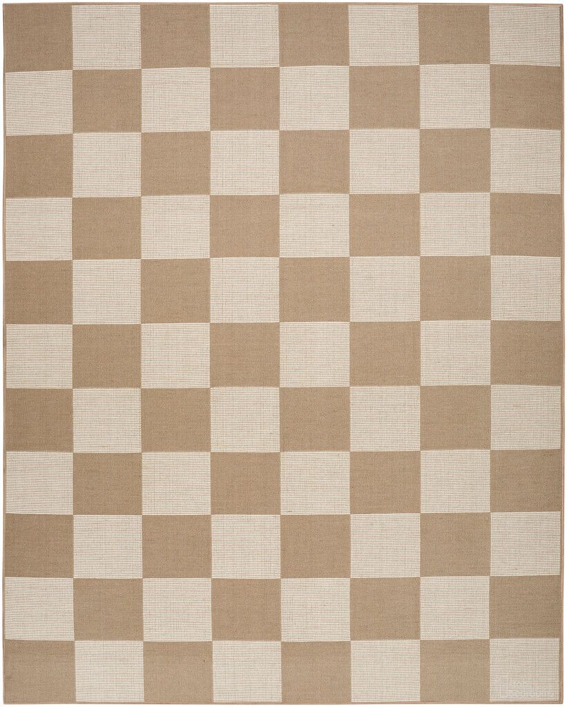 Washable Modern Jute 5'3" x 7'3" Modern Indoor Rug In Natural and Ivory