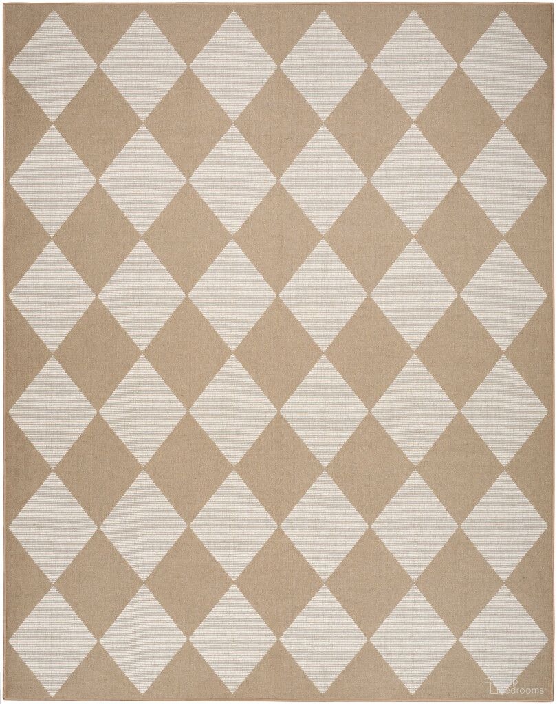 Washable Modern Jute 7'10" x 9'10" Modern Indoor Rug In Natural and Ivory