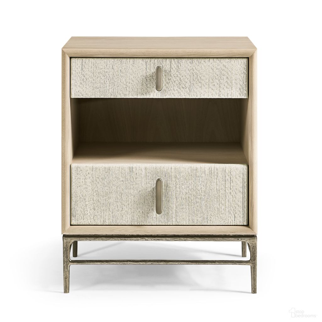 Water Clapotis Danish Narrow Nightstand In Whitewash Cord