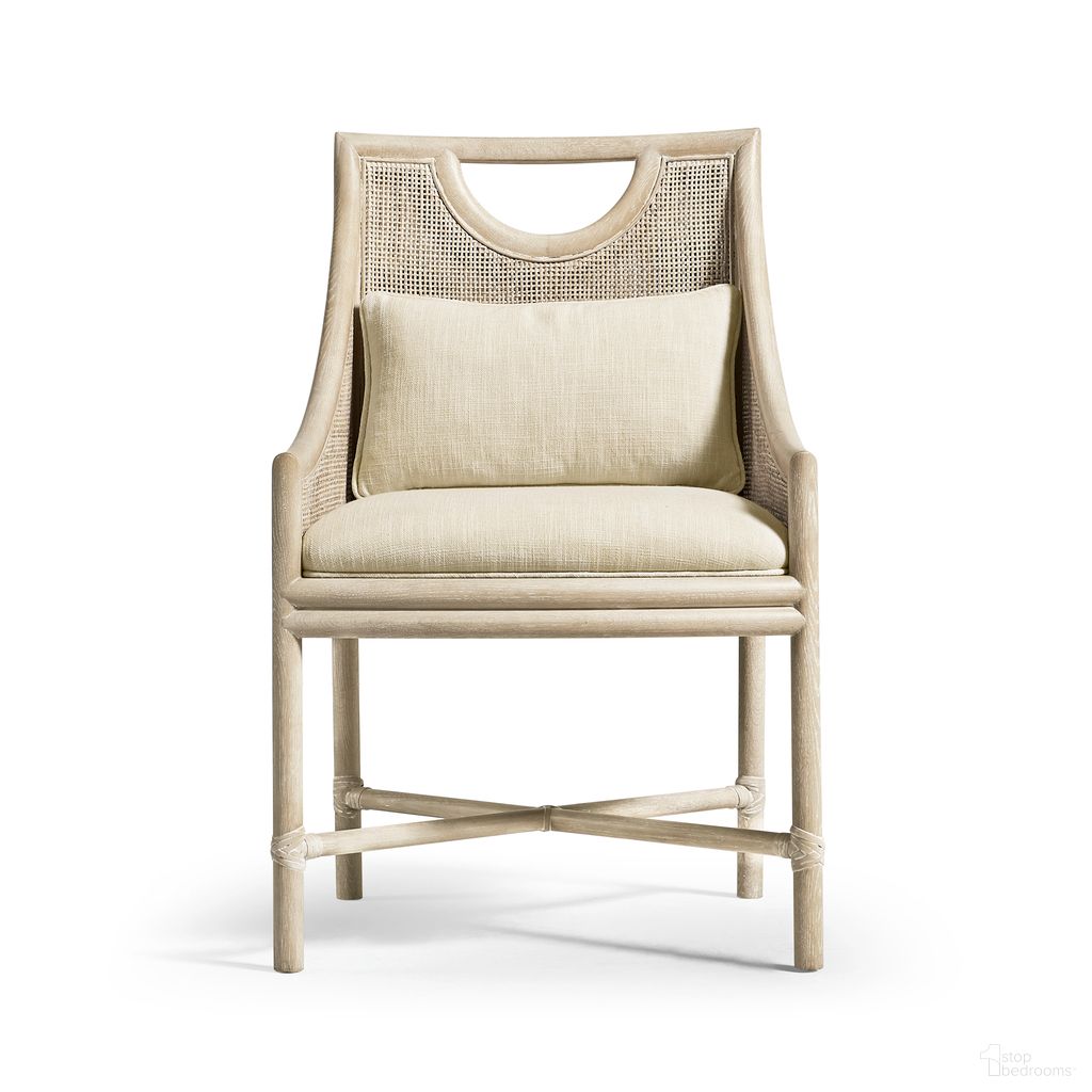 The appearance of Water Fjord Dining Chair In Whitewashed Oak designed by Jonathan Charles in the modern / contemporary interior design. This whitewashed oak piece of furniture  was selected by 1StopBedrooms from Water Collection to add a touch of cosiness and style into your home. Sku: 001-2-133-WWO. Chair Type: Arm Chair. Material: Oak.
