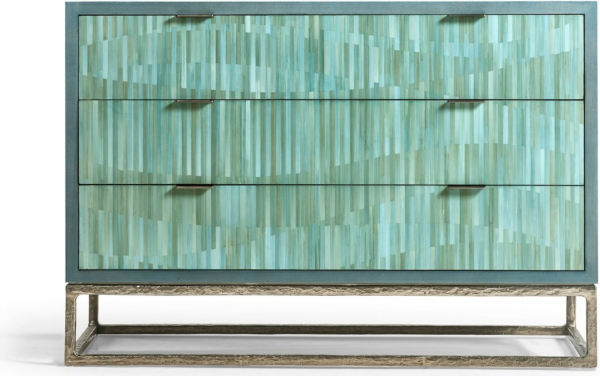 The appearance of Water Seaglass Bunching Chest In Blue Straw designed by Jonathan Charles in the modern / contemporary interior design. This blue straw piece of furniture was selected by 1StopBedrooms from Water Collection to add a touch of cosiness and style into your home. Sku: 001-3-270-BLS. Material: Veneer.