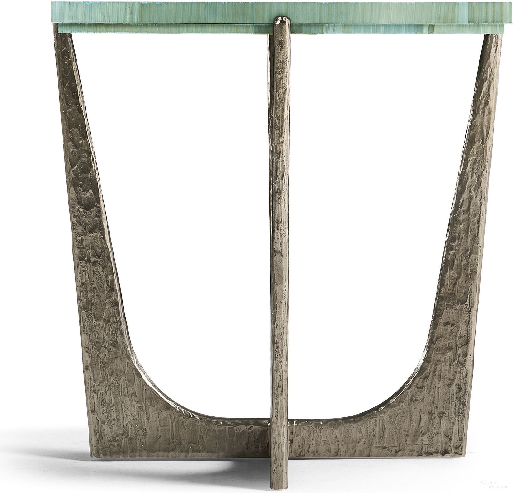 The appearance of Water Seaglass End Table In Blue Straw designed by Jonathan Charles in the modern / contemporary interior design. This blue straw piece of furniture was selected by 1StopBedrooms from Water Collection to add a touch of cosiness and style into your home. Sku: 001-3-BN0-BLS. Material: Stainless Steel.
