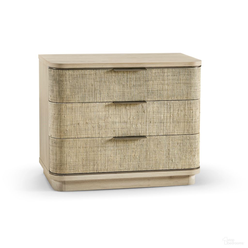 The appearance of Water Seiche Woven Nightstand In Beige designed by Jonathan Charles in the modern / contemporary interior design. This beige piece of furniture was selected by 1StopBedrooms from Water Collection to add a touch of cosiness and style into your home. Sku: 001-1-932-WWO. Material: Wood.