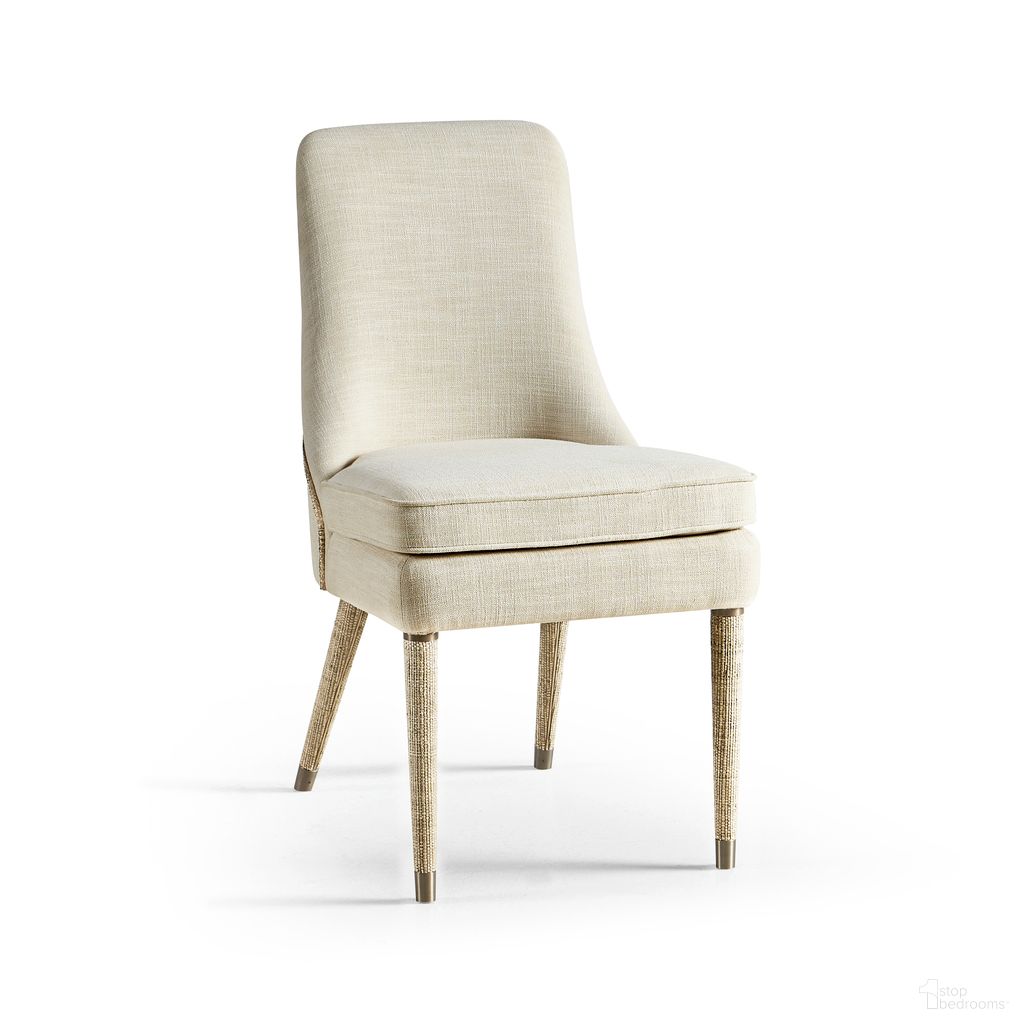 The appearance of Water Shoal Linen and Grass Cloth Side Chair In Beige designed by Jonathan Charles in the modern / contemporary interior design. This beige piece of furniture was selected by 1StopBedrooms from Water Collection to add a touch of cosiness and style into your home. Sku: 001-2-131-LOW. Material: Fabric. Chair Type: Side Chair.