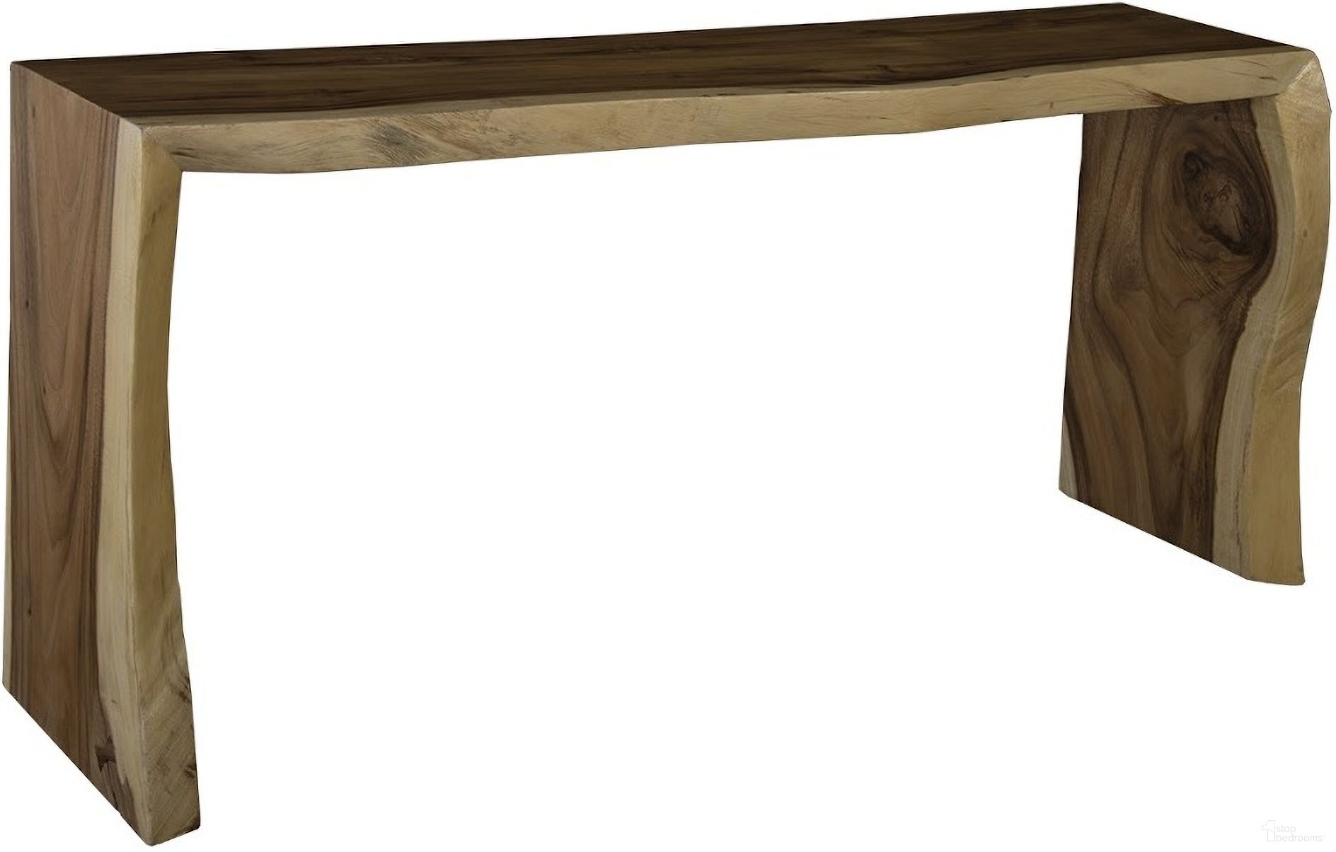 The appearance of Waterfall Console Table designed by Phillips Collection in the modern / contemporary interior design. This brown piece of furniture  was selected by 1StopBedrooms from  to add a touch of cosiness and style into your home. Sku: TH84104. Material: Wood.