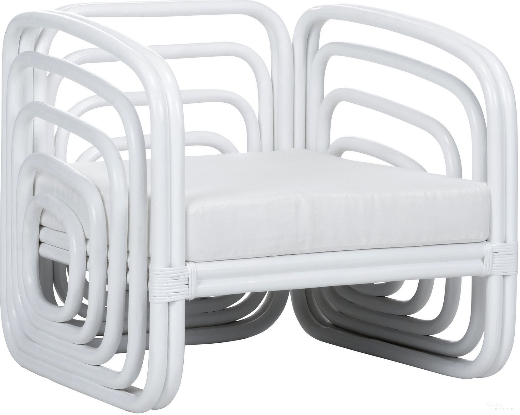 The appearance of Waterfall Tub Chair In White and Cream designed by Wildwood in the modern / contemporary interior design. This white/cream piece of furniture was selected by 1StopBedrooms from Wildwood Collection to add a touch of cosiness and style into your home. Sku: 490627. Material: Rattan.