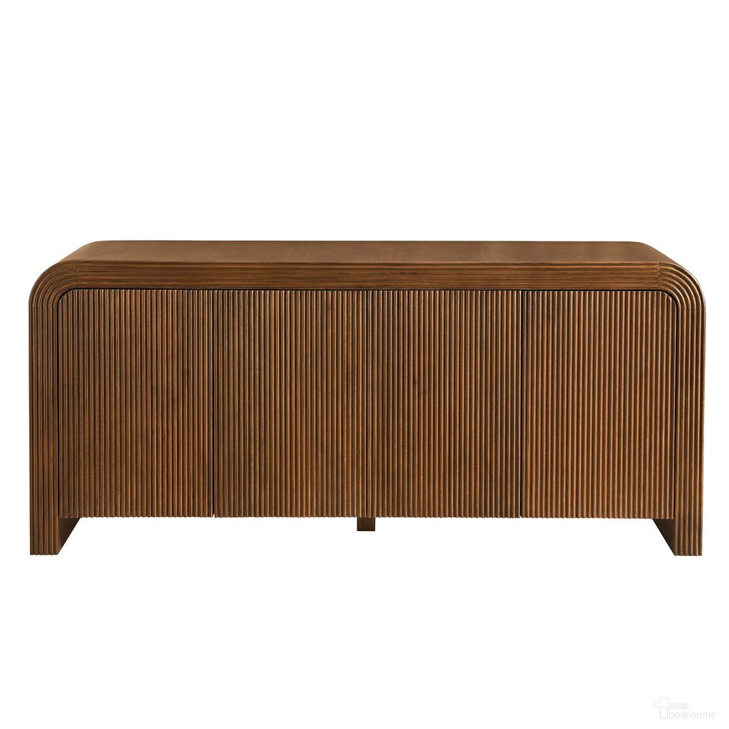 The appearance of Waterflute 70 Inch Fluted Sideboard Cabinet In Walnut designed by Modway in the modern / contemporary interior design. This walnut piece of furniture was selected by 1StopBedrooms from Waterflute Collection to add a touch of cosiness and style into your home. Sku: EEI-7198-WAL. Material: Laminate.