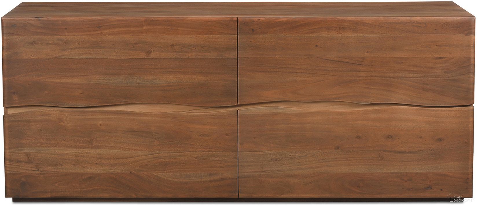 The appearance of Watson 4 Drawer Dresser In Brown designed by Moes Home in the modern / contemporary interior design. This brown piece of furniture was selected by 1StopBedrooms from Watson Collection to add a touch of cosiness and style into your home. Sku: BB-1001-03. Material: Acacia.