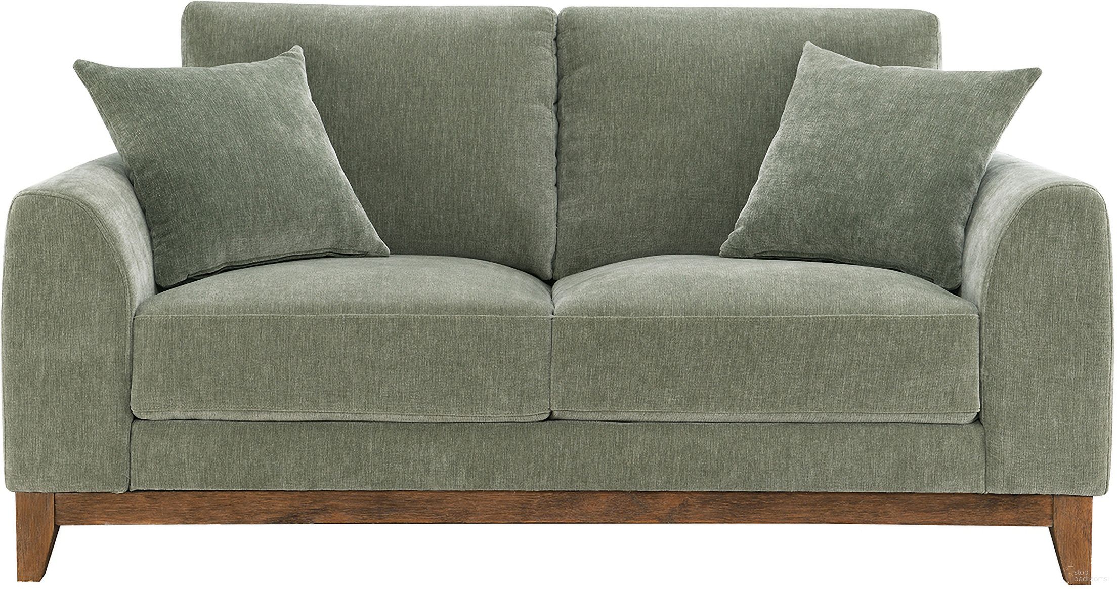 The appearance of Watton Loveseat In Olive Green designed by Furniture of America in the modern / contemporary interior design. This olive green piece of furniture  was selected by 1StopBedrooms from Watton Collection to add a touch of cosiness and style into your home. Sku: FM64008GR-LV. Material: Chenille.