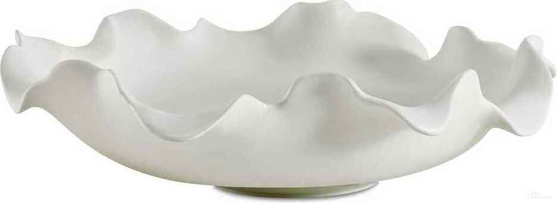 The appearance of Wave Crest Outdoor Bowl In White designed by Uttermost in the coastal interior design. This white piece of furniture was selected by 1StopBedrooms from Wave Crest Collection to add a touch of cosiness and style into your home. Sku: 18286. Material: Glass.