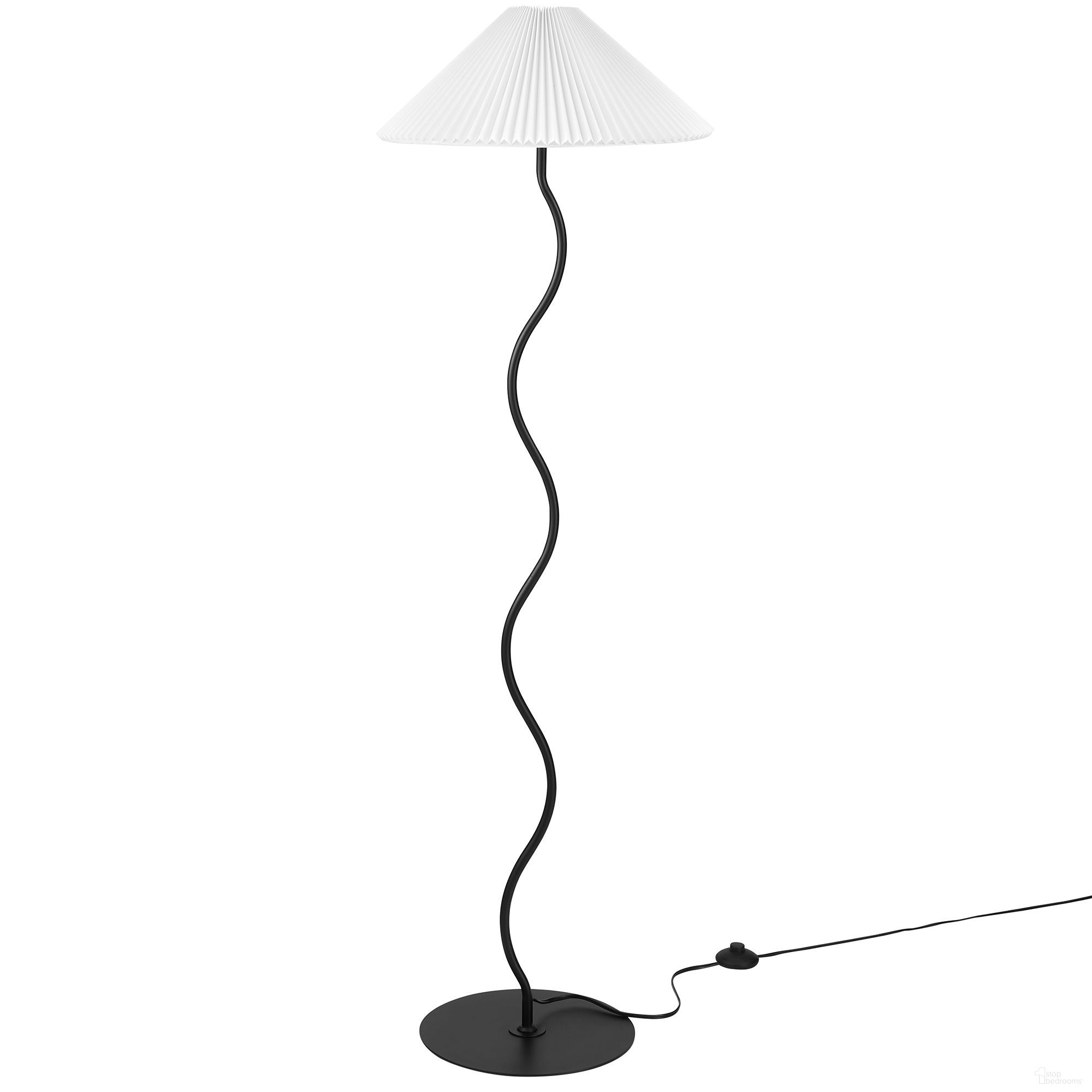 Wave Squiggle Floor Lamp In Black